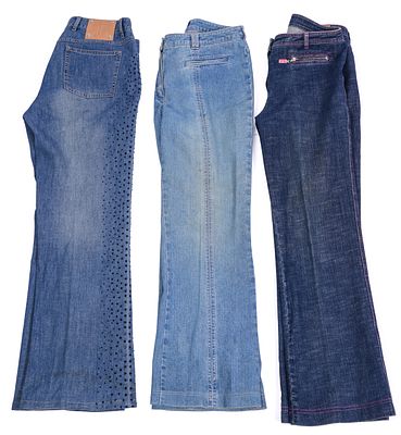 Three Pairs of Escada Jeans. Size 40. Good condition. From the collection of Jane Morgan.