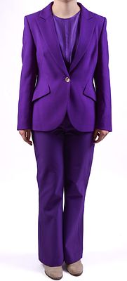 Escada Blazer, Shirt, and Pants in Purple. Worn by Jane Morgan for the occasion of her 100th 
