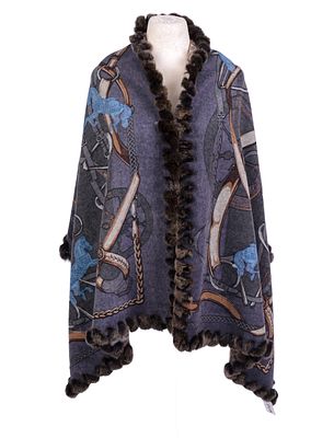 CF Charm Furs Throw. From the collection of Jane Morgan. 52 x 68 inches.