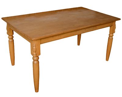 Farmhouse Table. Height 30 inches, length 60 inches, depth 35 inches. Some wear. NO SHIPPING 