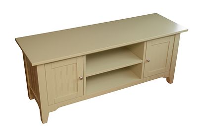 TV Stand in Sea Foam Green. Height 20 inches, length 48 inches, depth 16 inches. NO SHIPPING 