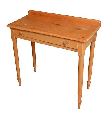 Pine Sheraton Work Table. Height 29 inches, width 32 inches, depth 16 inches. NO SHIPPING 