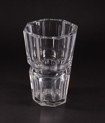 Baccarat Crystal Vase. Height 10 inches. Very good condition, acid etched mark.