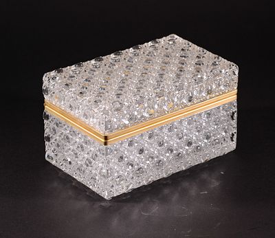 Leaded Crystal Box. 4.5 x 7 x 4.5 inches.