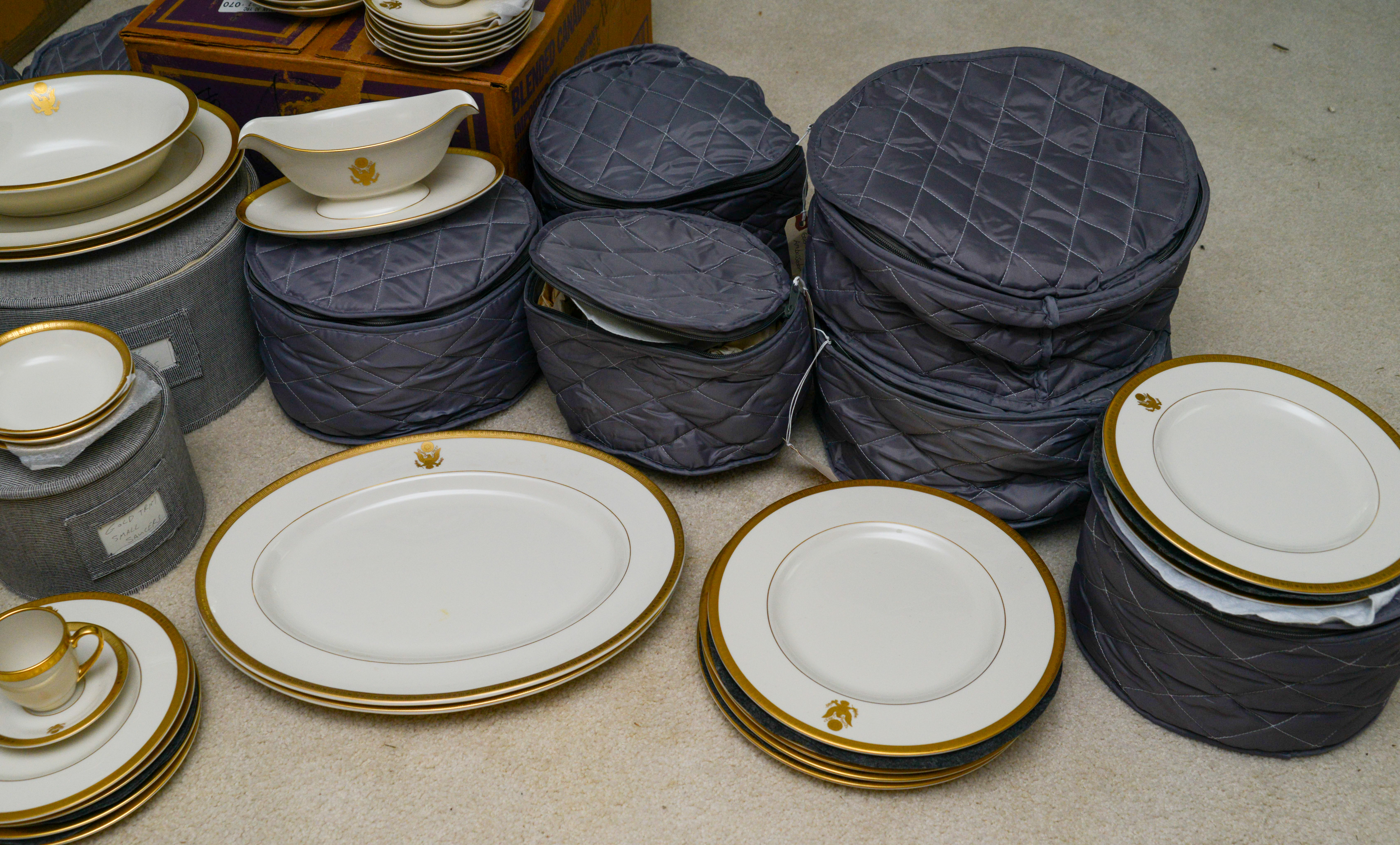 Lot 257 - Pickard China Presidential Seal Part Dinner Service