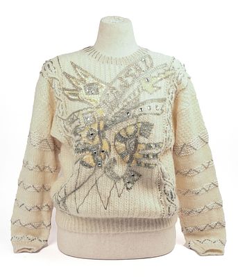 Kansai O2 Sweater with Rhinestones and Beads. Size S. Good condition. From the collection of 