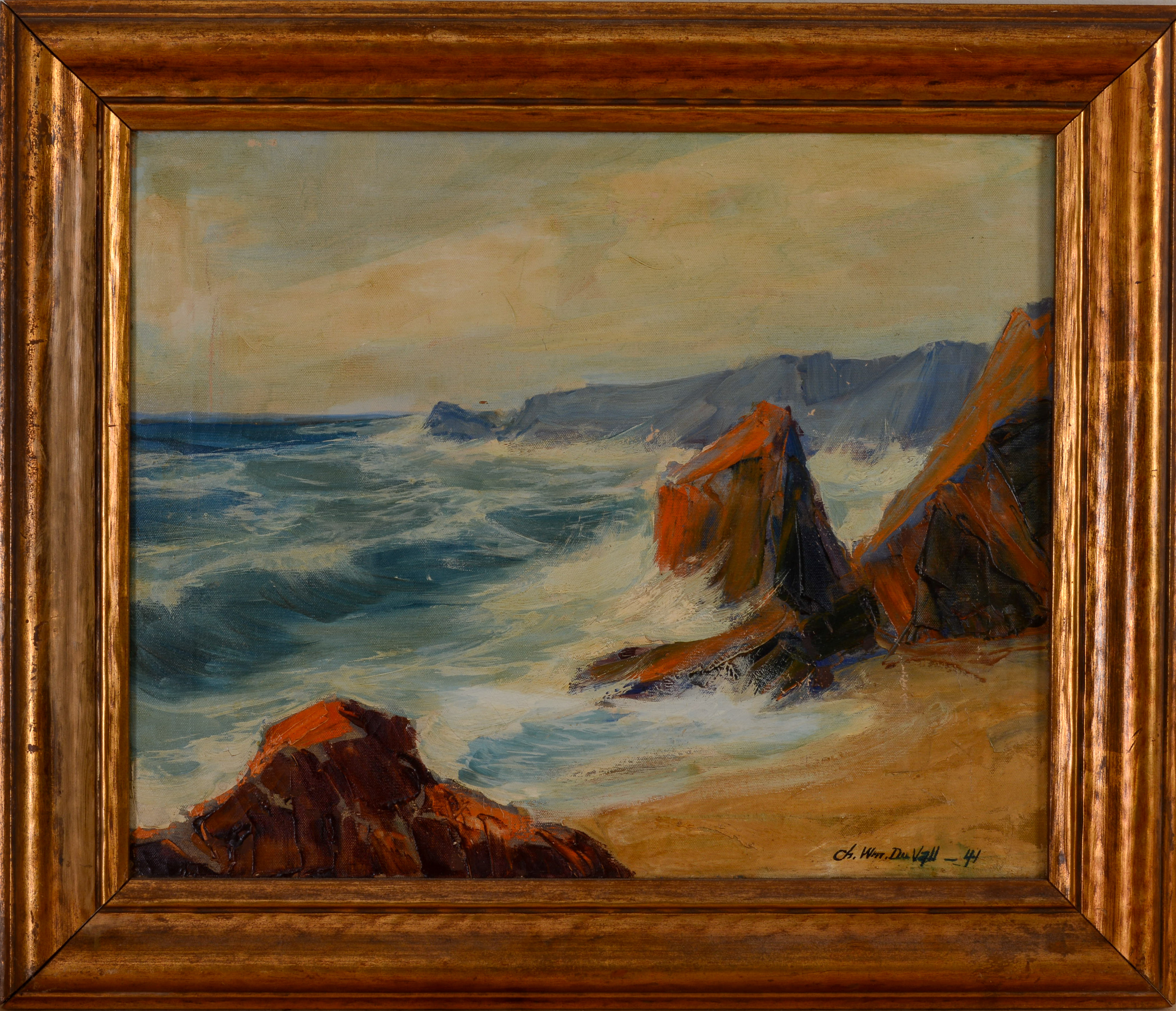 CHARLES WILLIAM DUVALL (1864-1941). CRASHING SURF