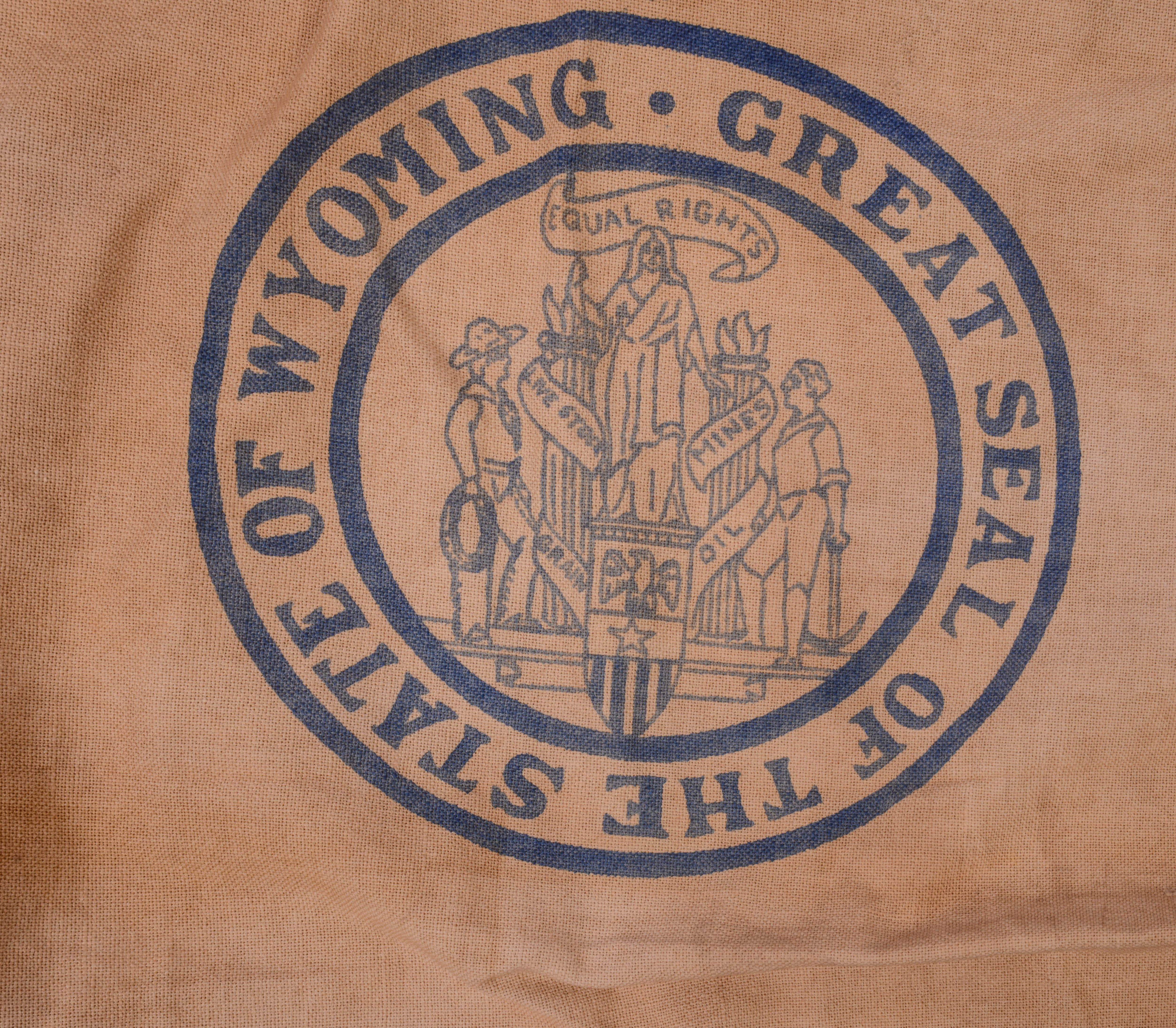 ANTIQUE WYOMING STATE FLAG.