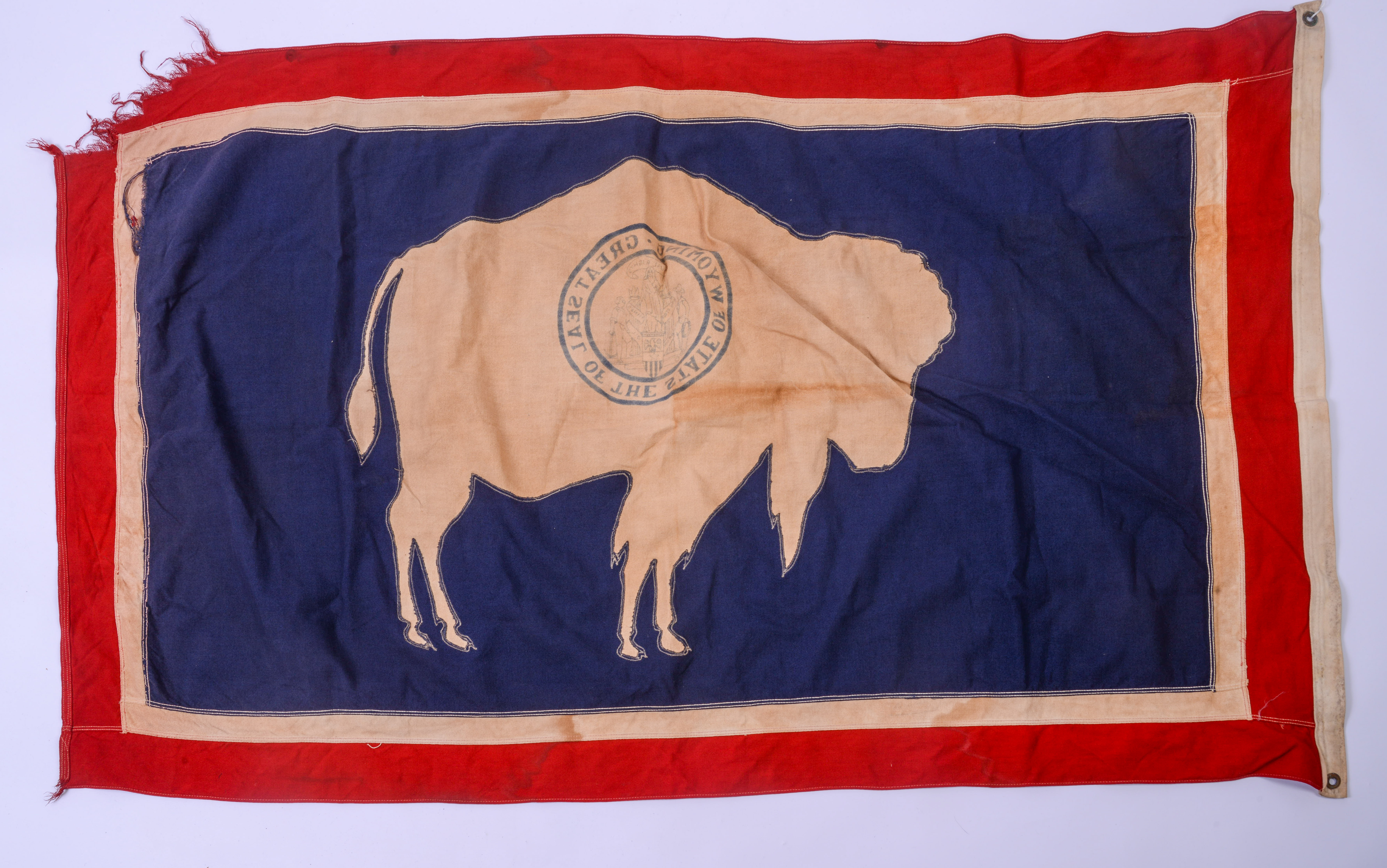 ANTIQUE WYOMING STATE FLAG.