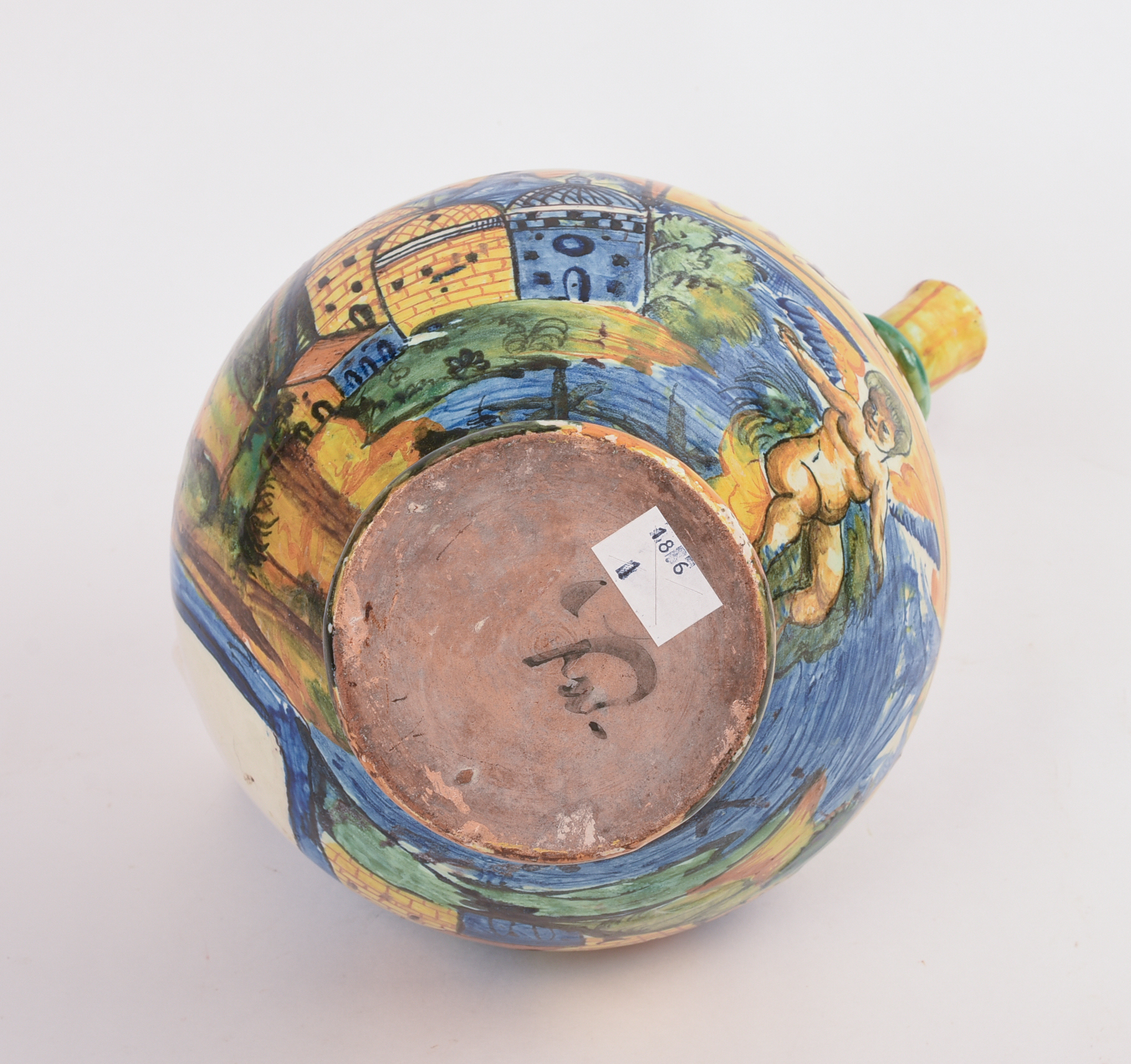Italian Majolica Apothecary Jar.