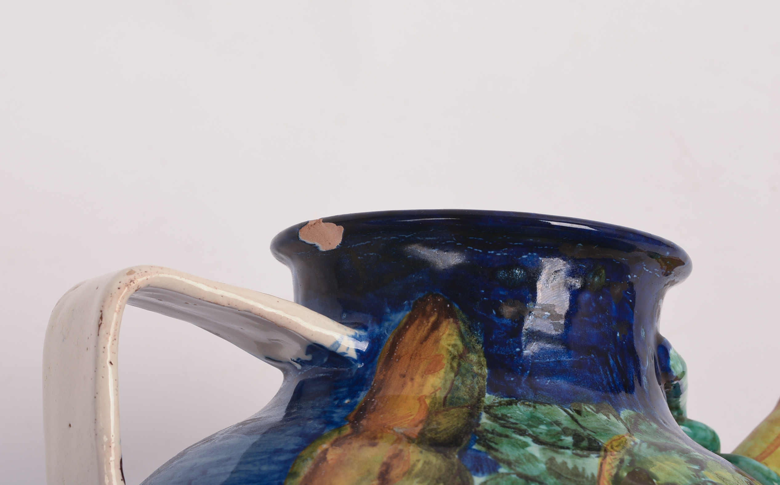 Italian Majolica Apothecary Jar.