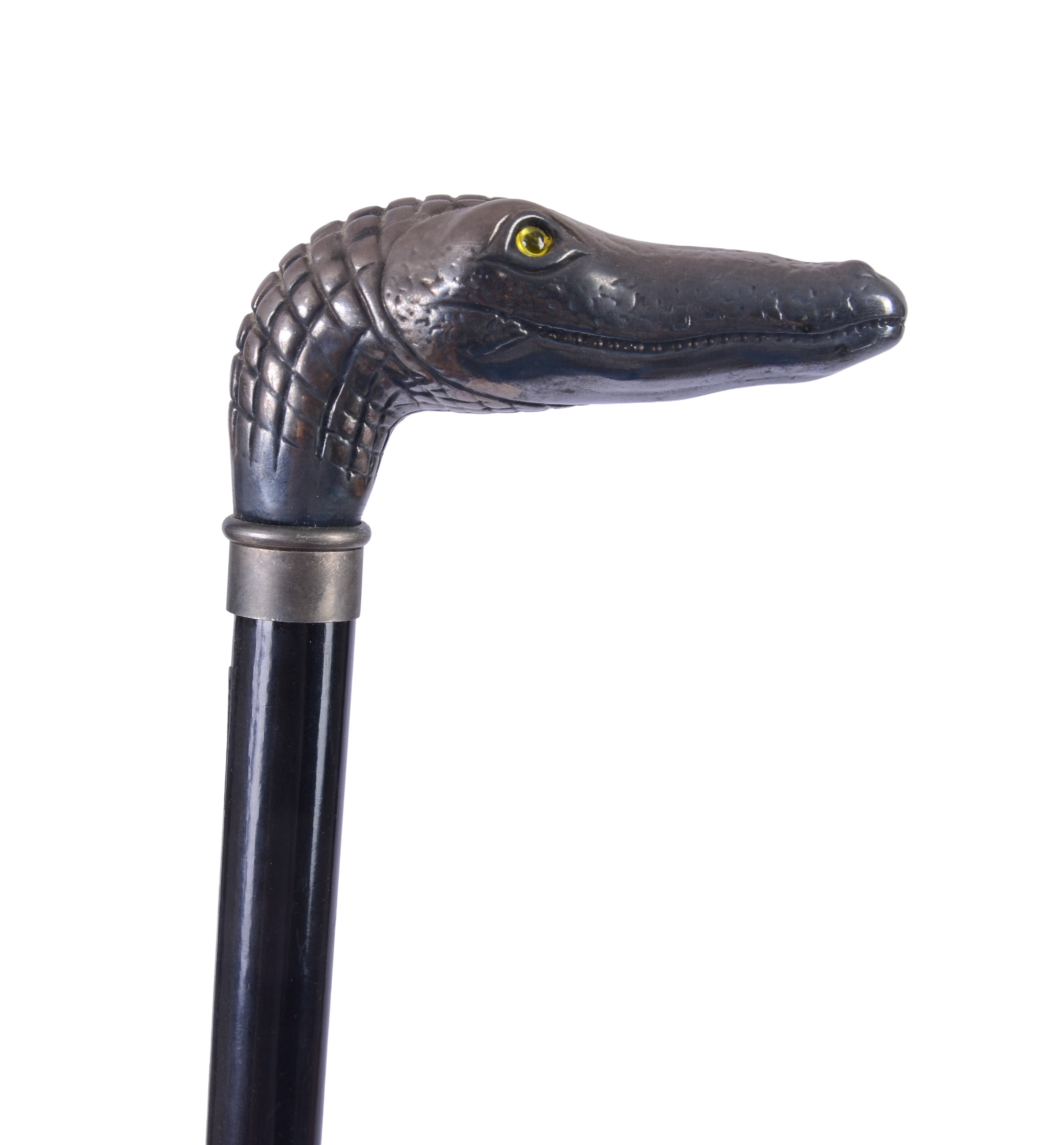 CANE WITH ALLIGATOR HANDLE.