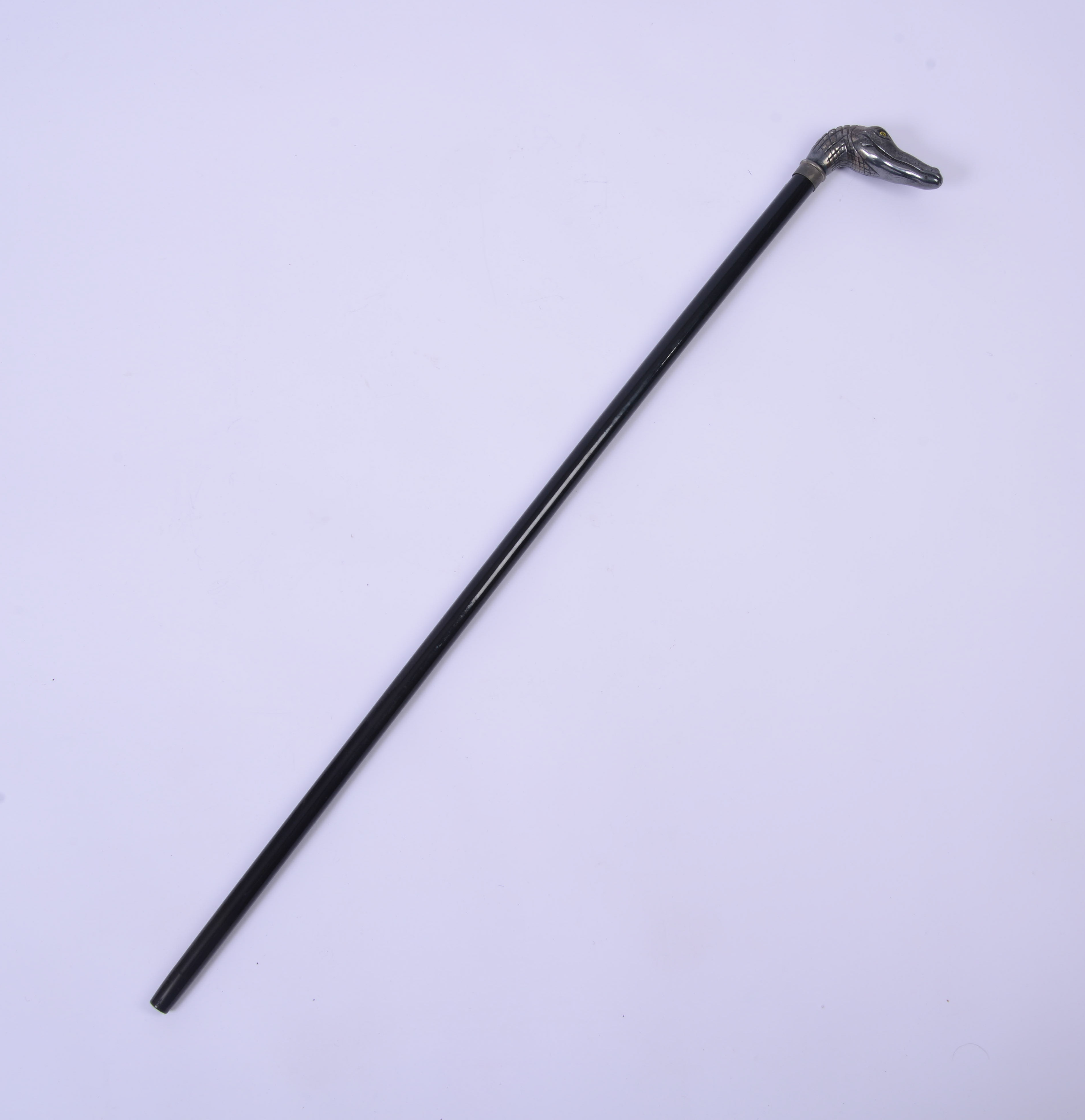 CANE WITH ALLIGATOR HANDLE.