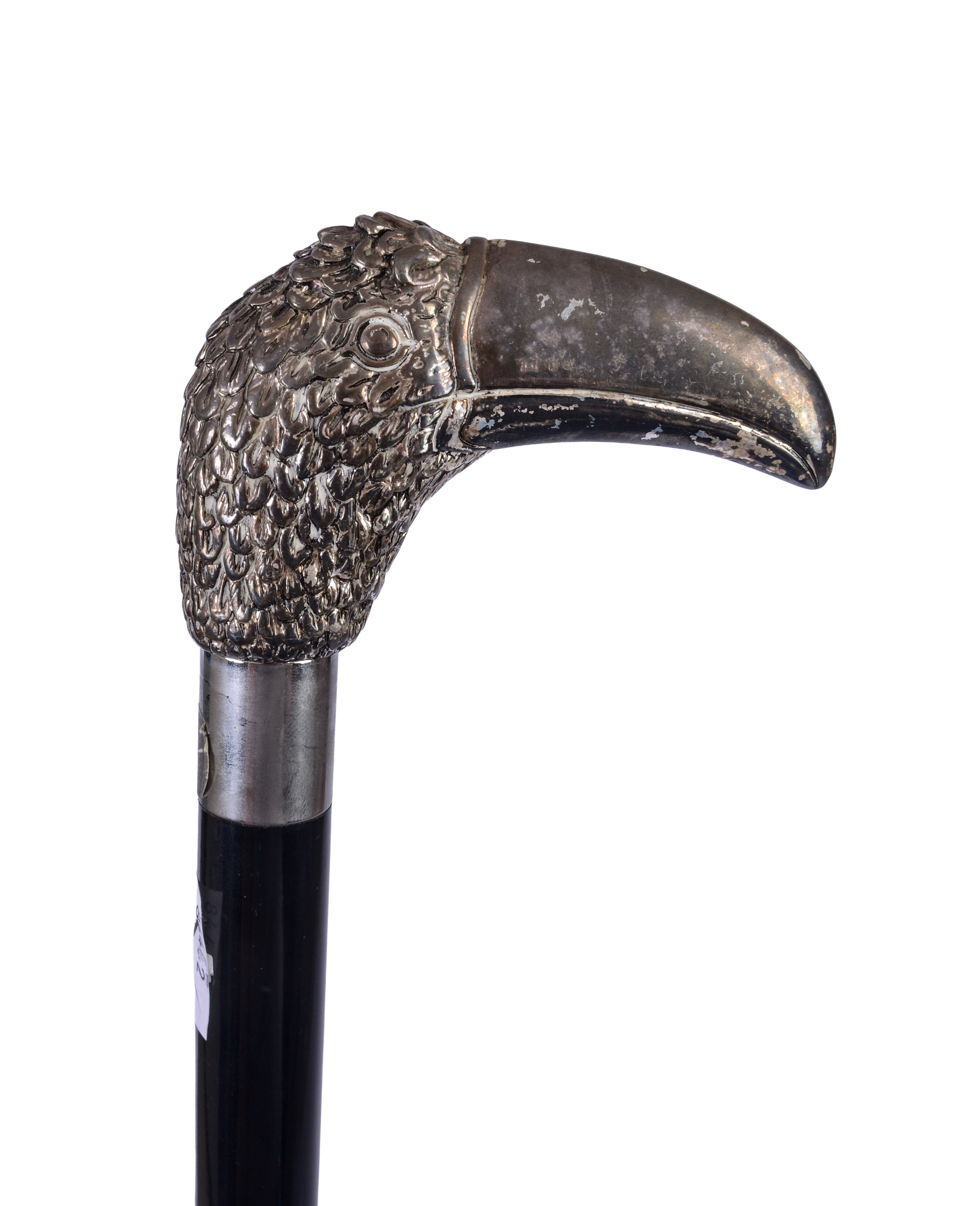 CANE WITH BIRD HANDLE.