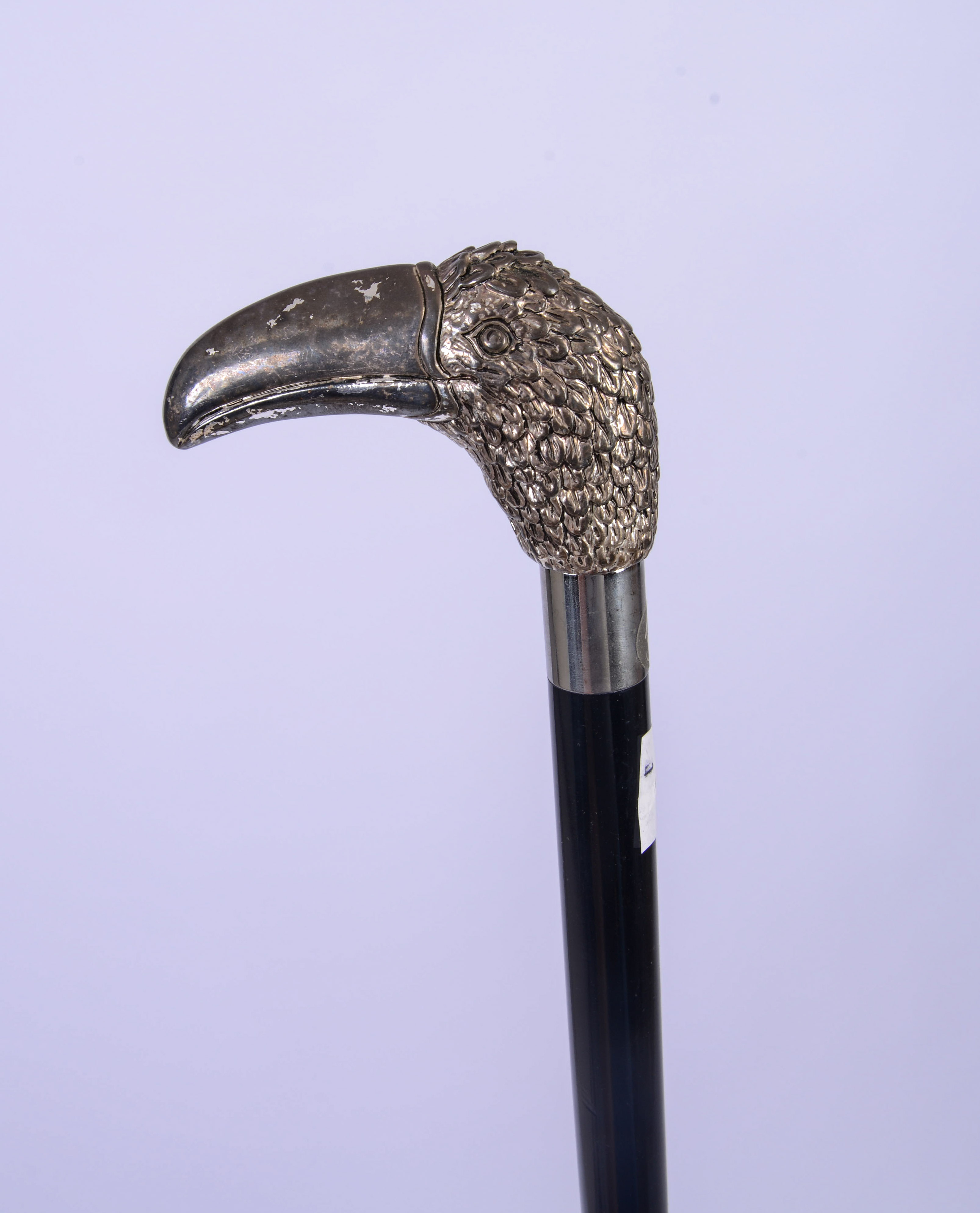 CANE WITH BIRD HANDLE.