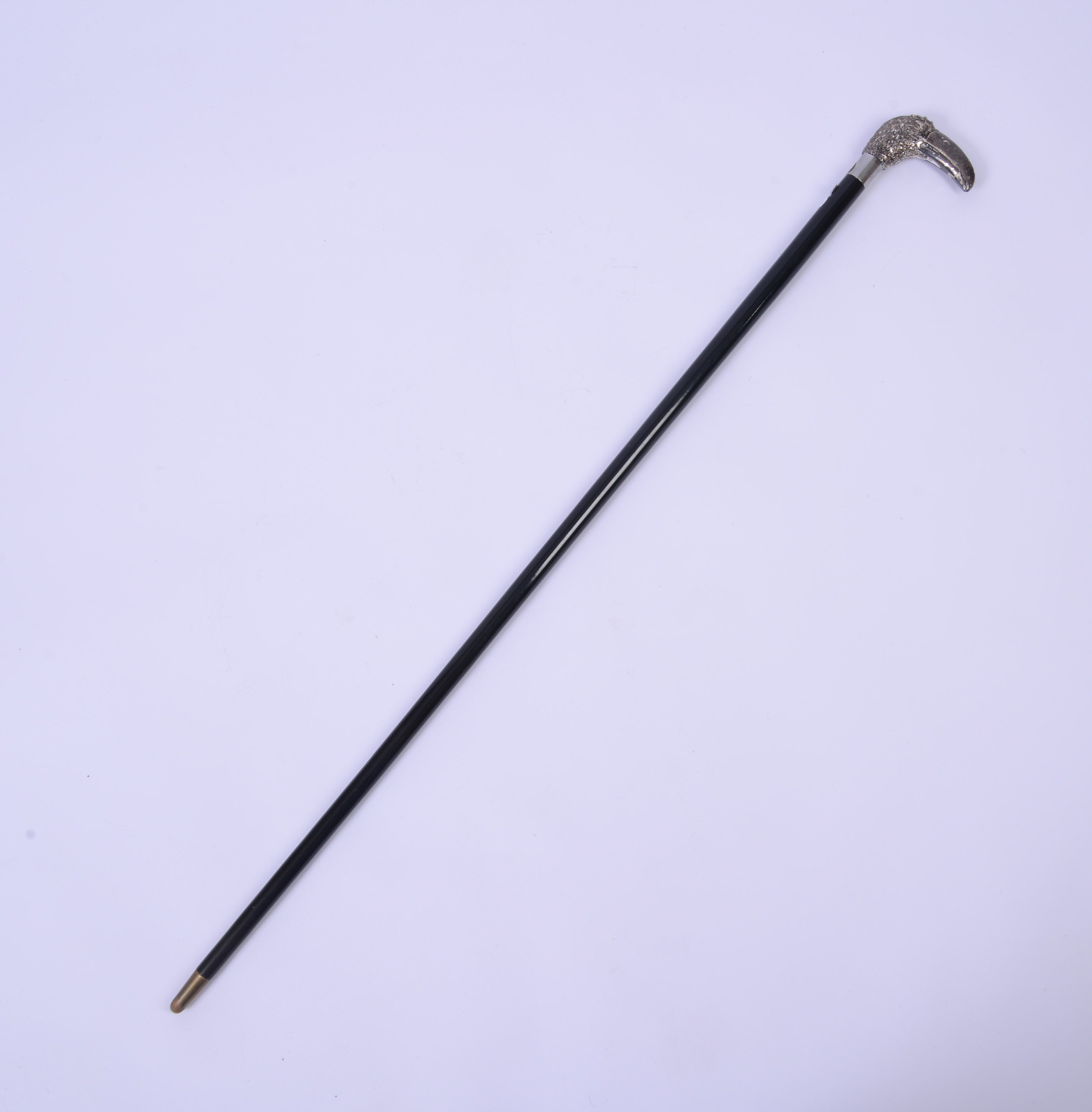 CANE WITH BIRD HANDLE.