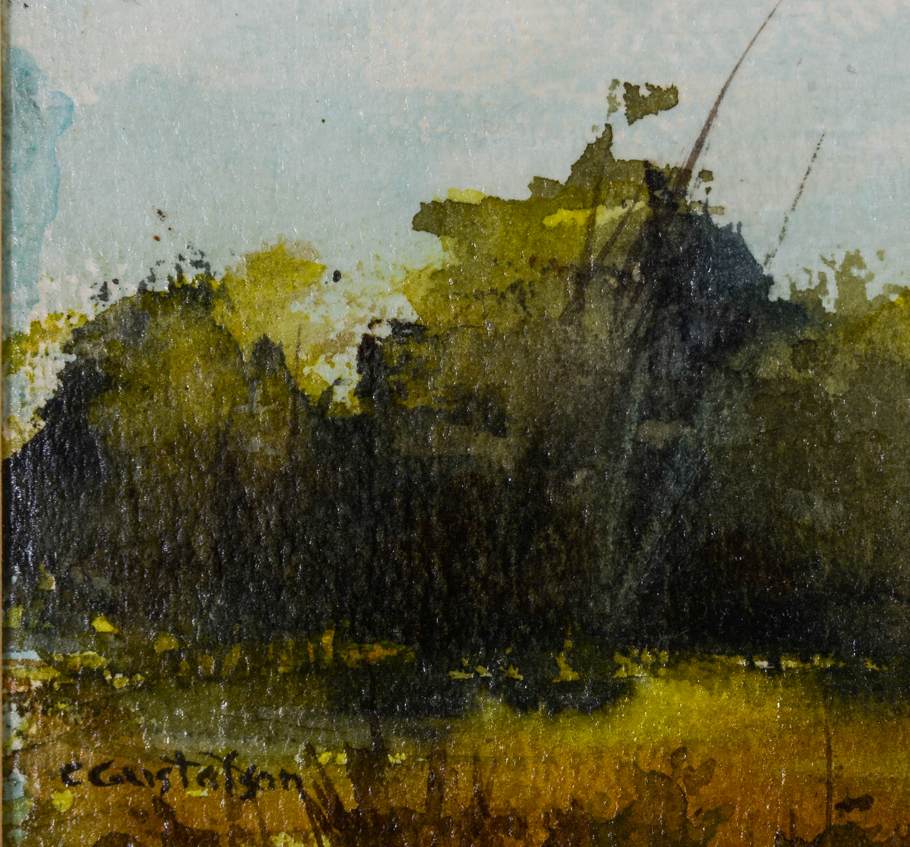 CARL A.S. GUSTAFSON (1910-2011). EDGE OF MARSH.