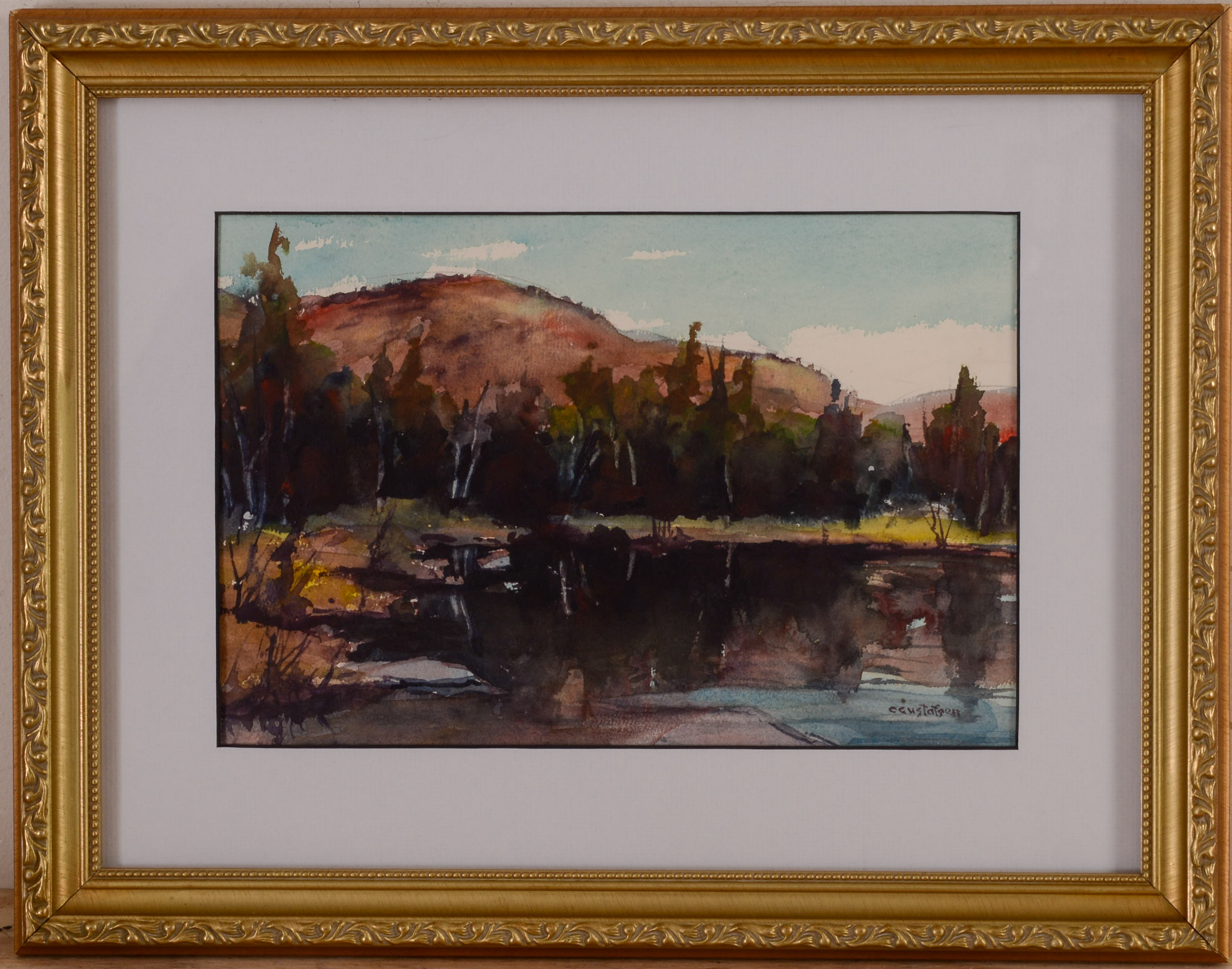 CARL A.S. GUSTAFSON (1910-2011). THE MOUNTAIN POND, NEW HAMPSHIRE.