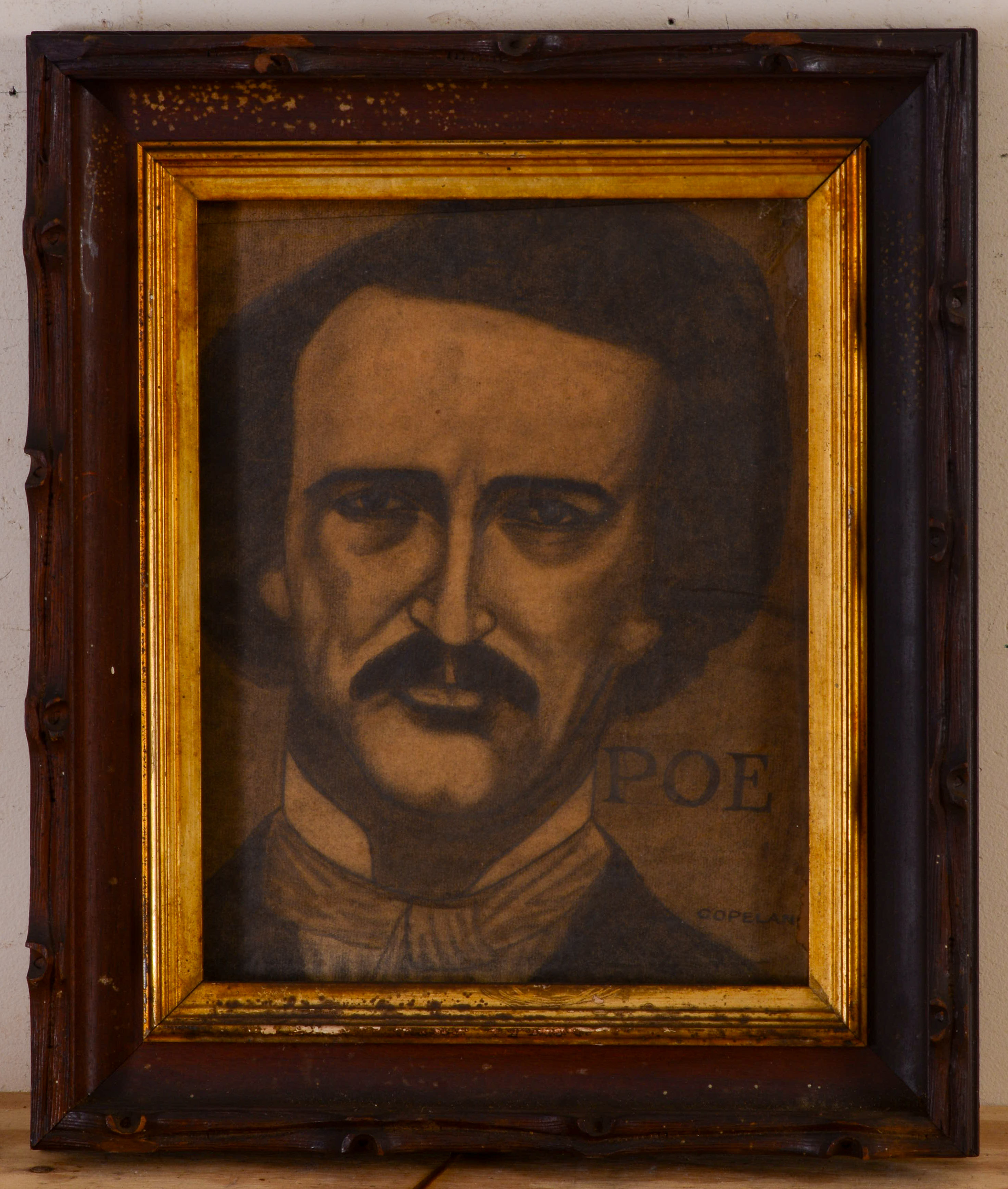 CHARCOAL DRAWING OF EDGAR ALLAN POE