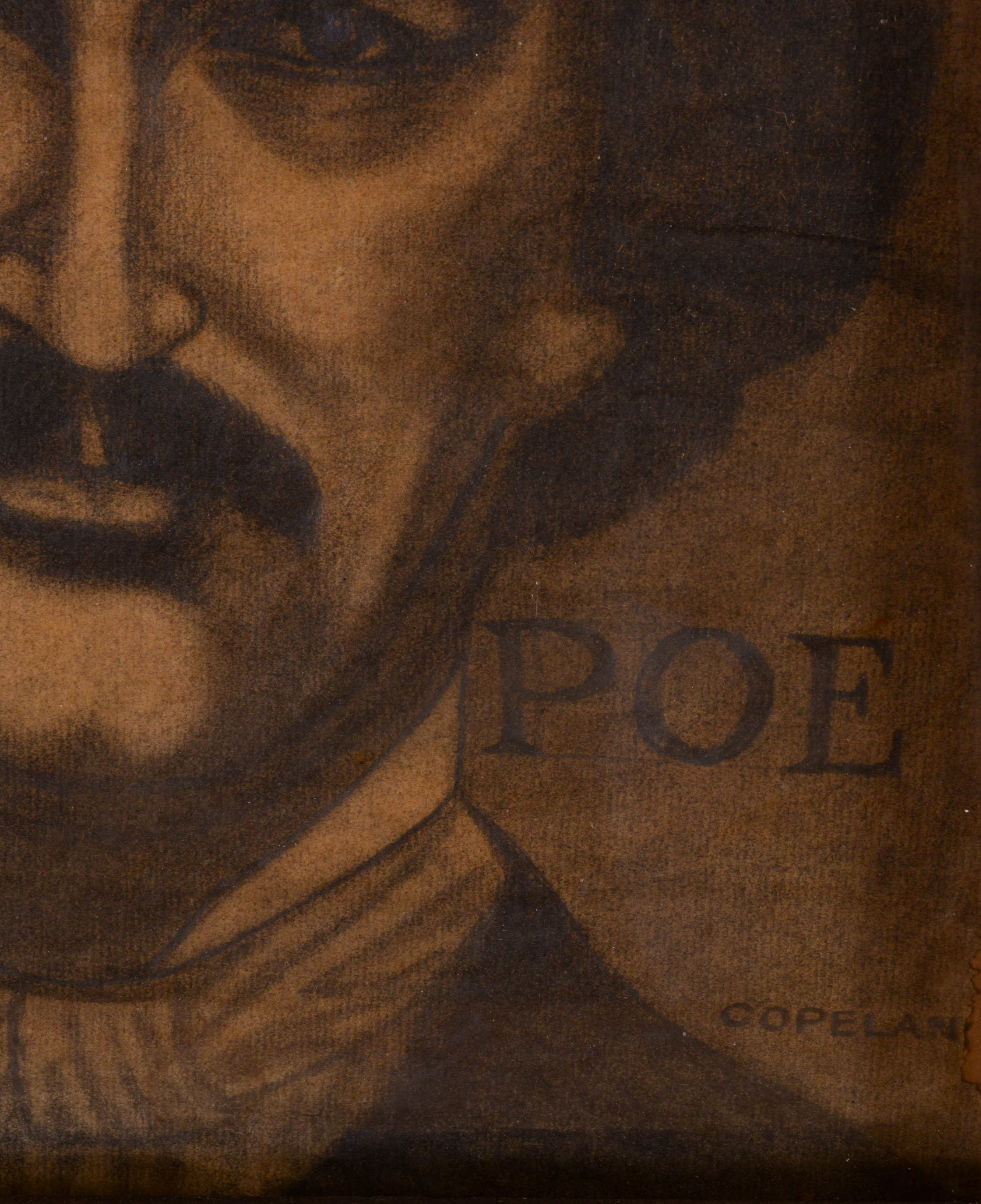 CHARCOAL DRAWING OF EDGAR ALLAN POE