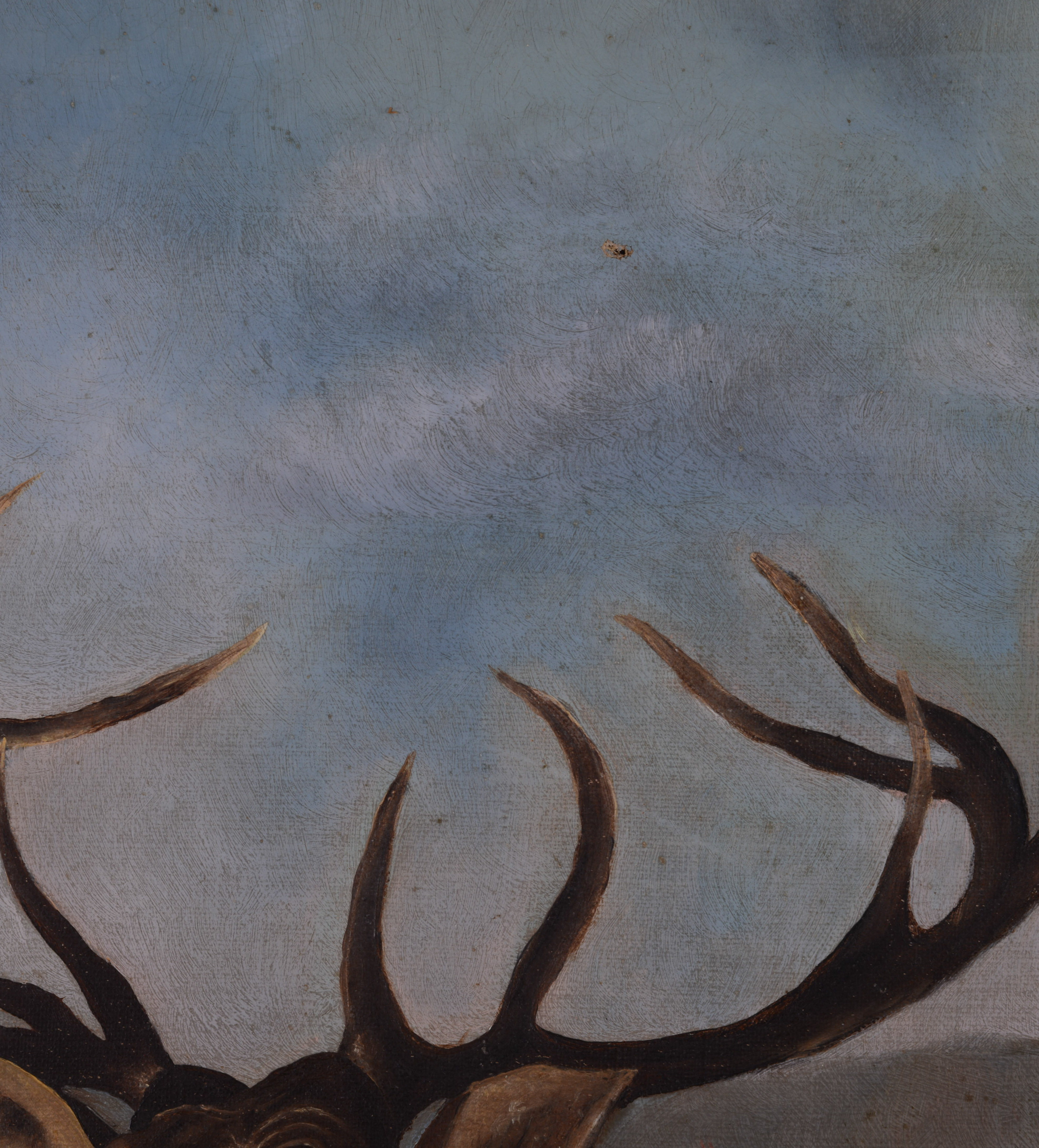 AMERICAN SCHOOL PAINTING OF AN ELK.