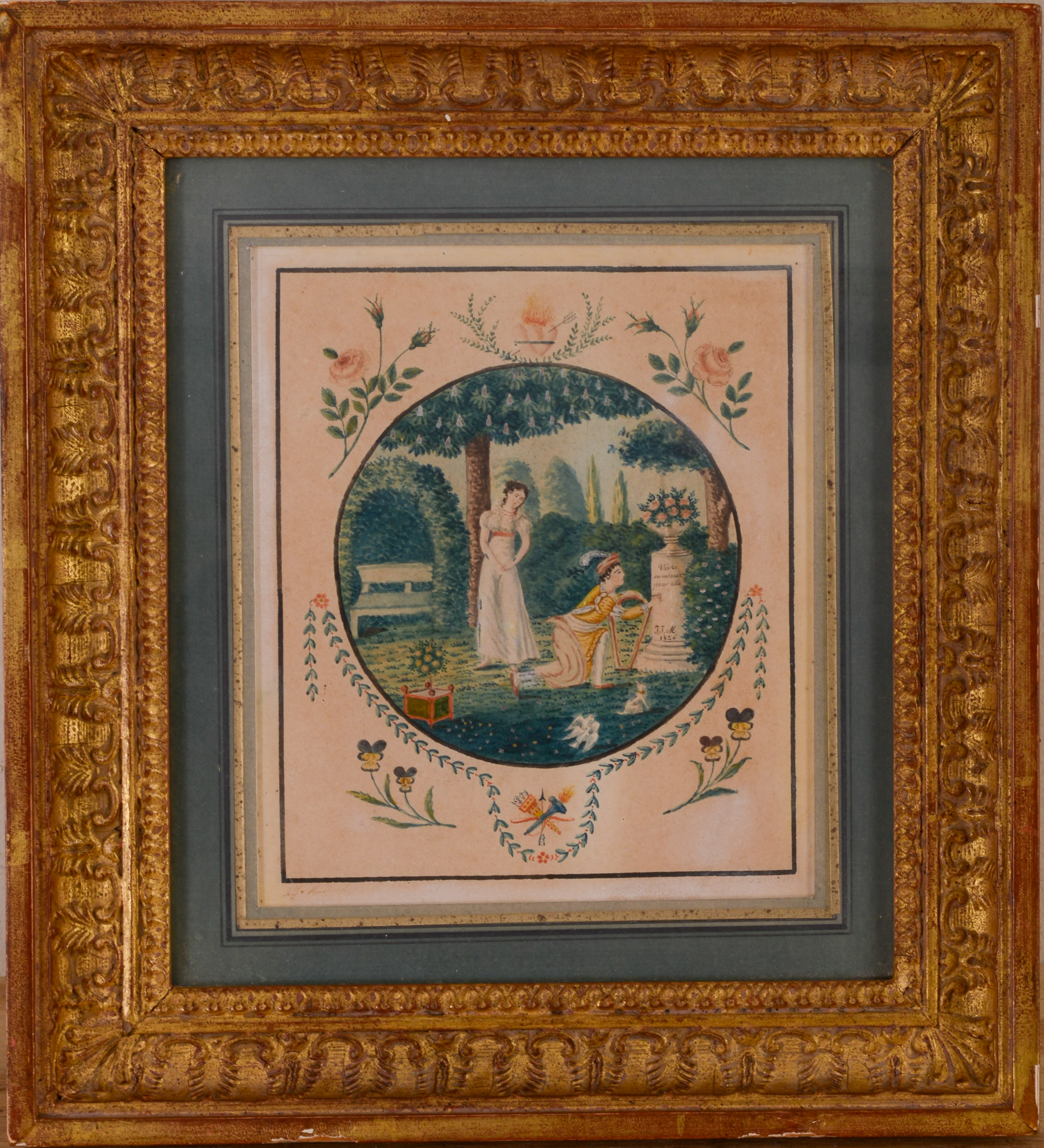 FRENCH MOURNING PAINTING.