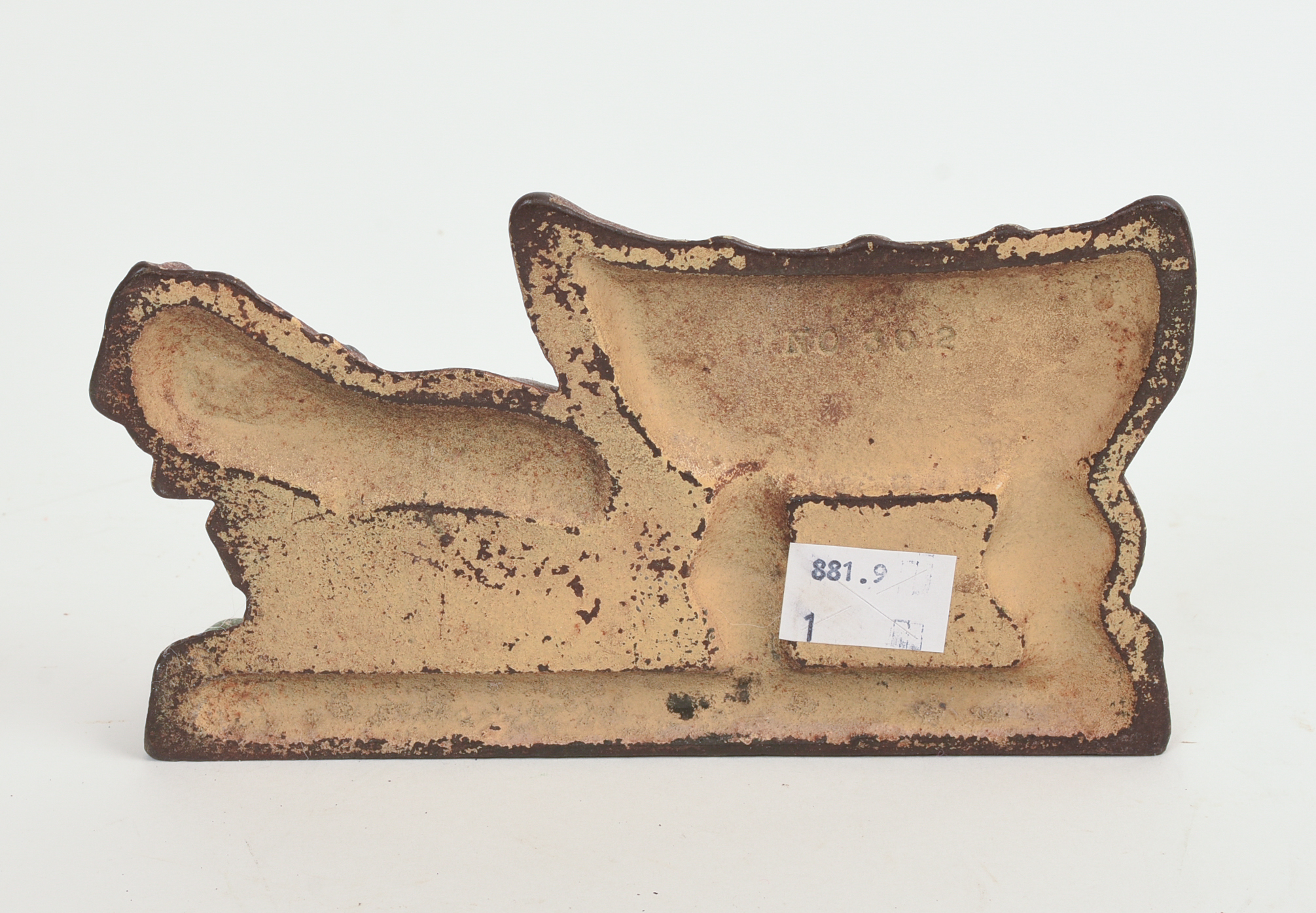 HUBLEY COVERED WAGON DOORSTOP.