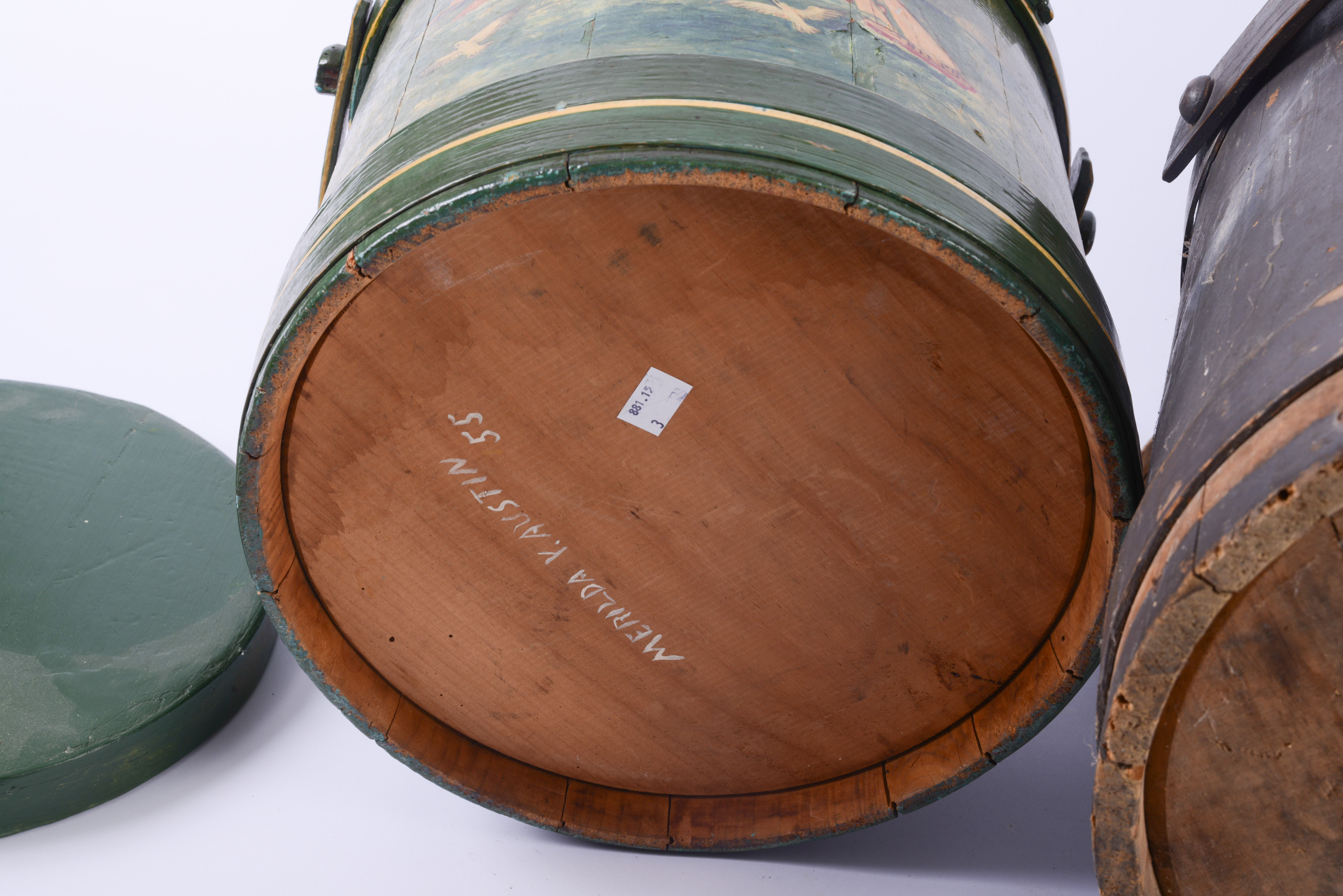 THREE PAINTED FIRKINS.