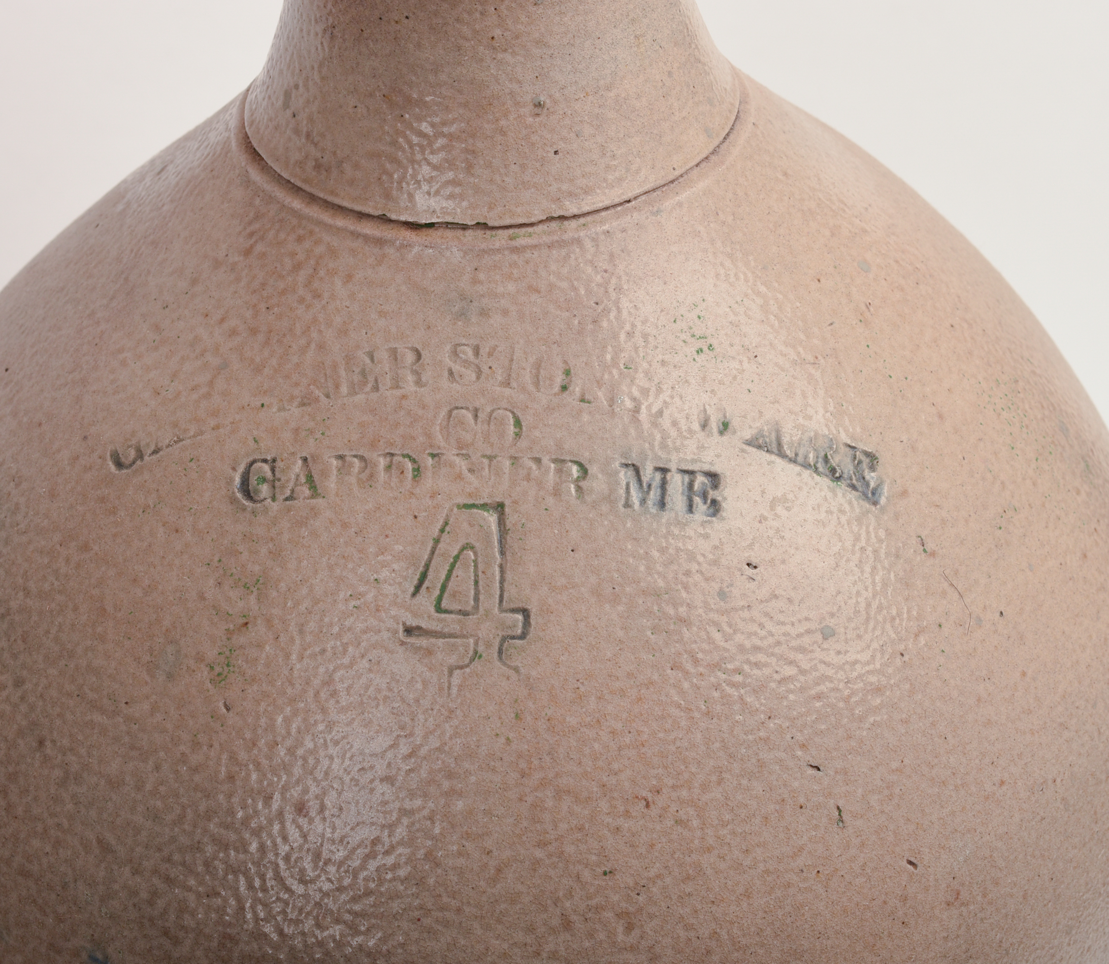 TWO LARGE STONEWARE JUGS.