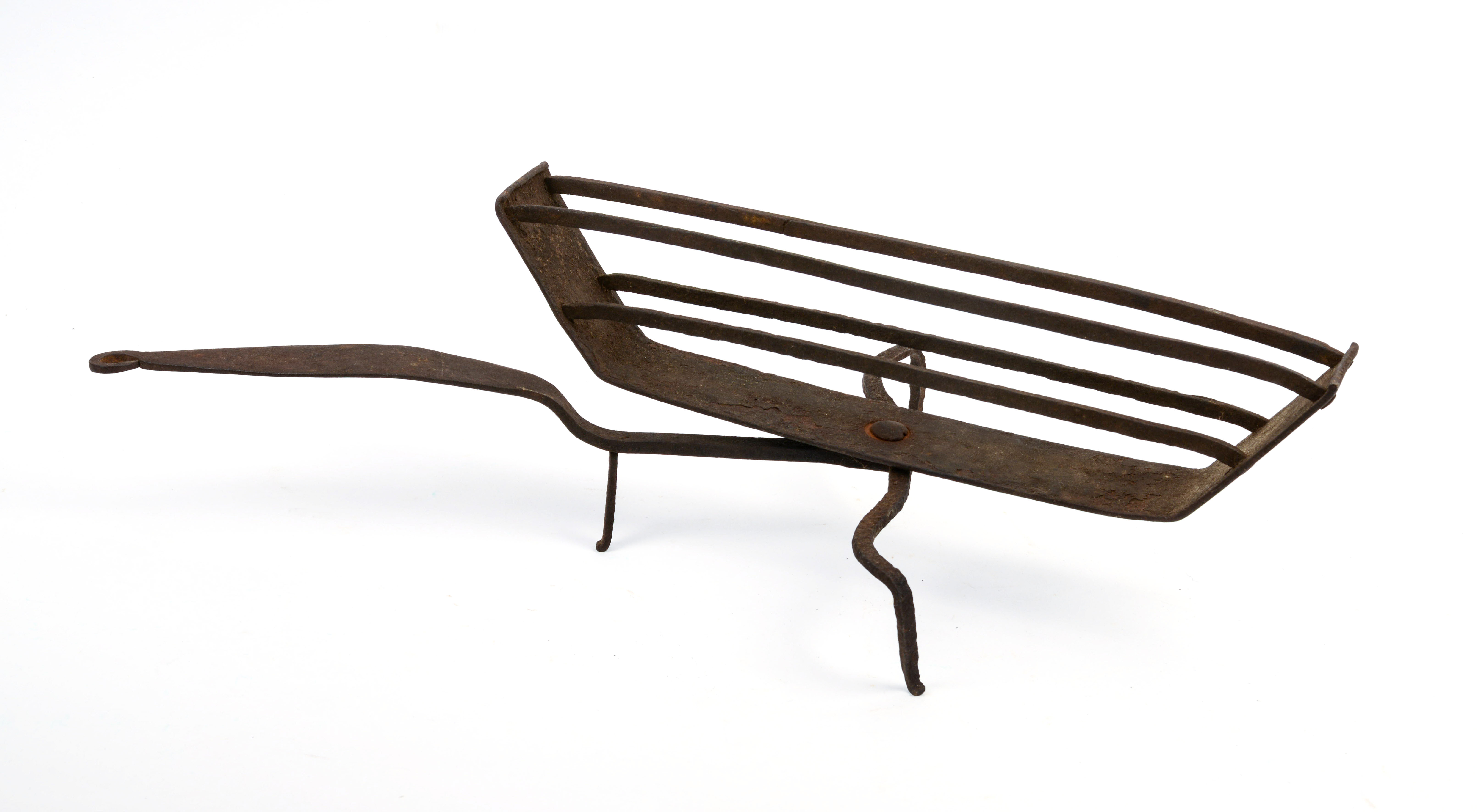 EARLY AMERICAN WROUGHT IRON TOASTER.