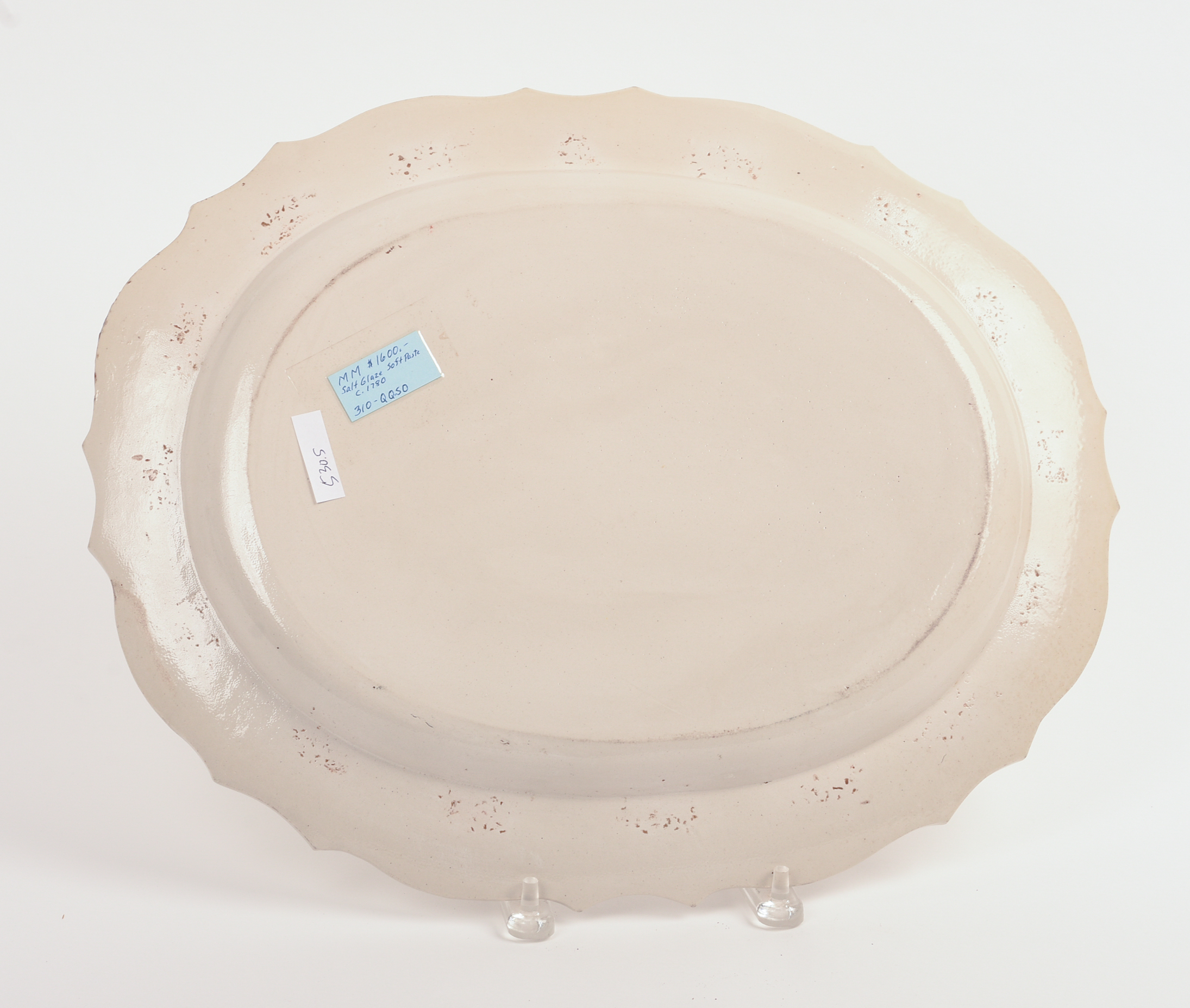 ENGLISH STAFFORDSHIRE SALT GLAZE PLATTER.