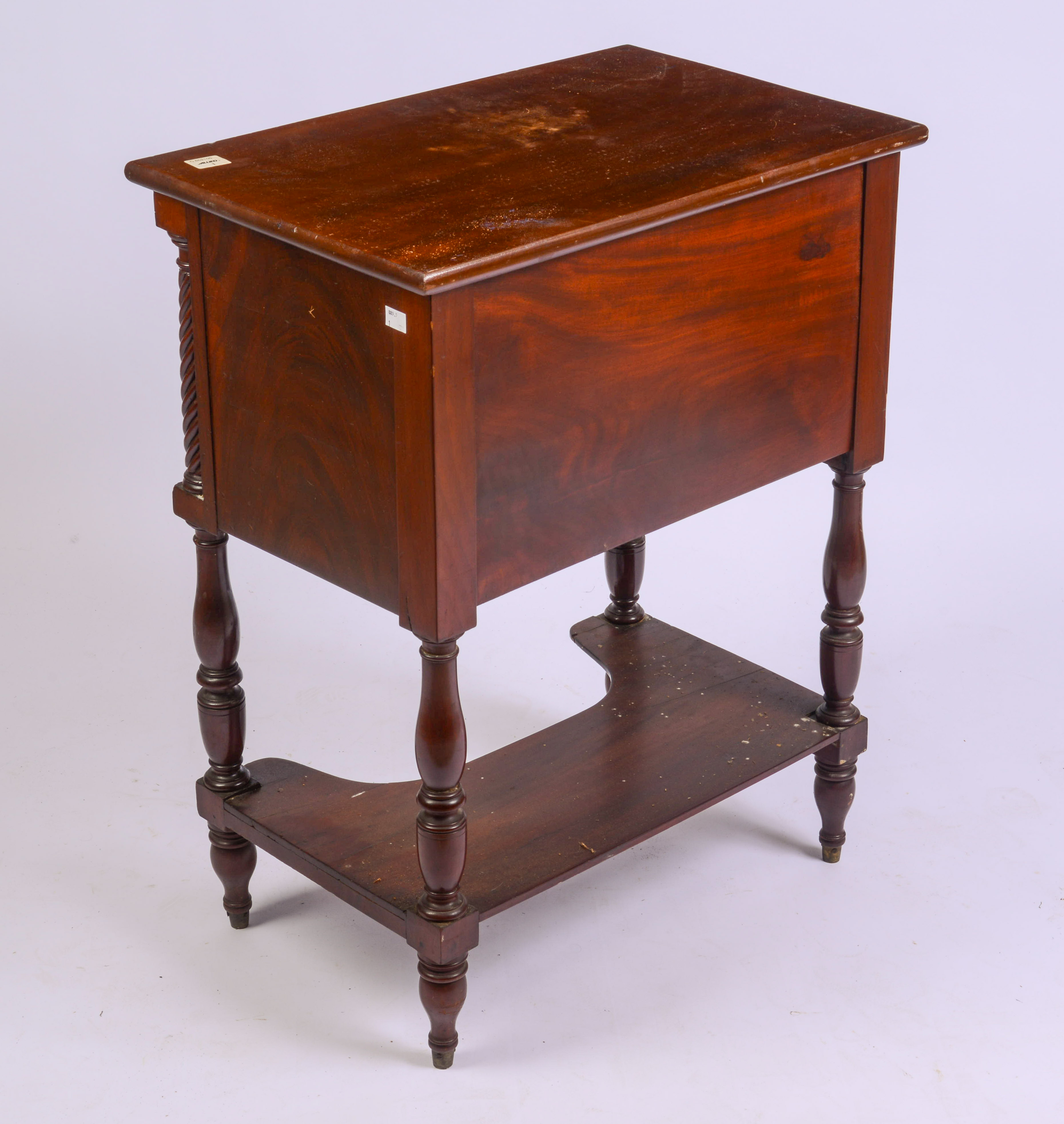 NEW ENGLAND SHERATON TWO DRAWER STAND.