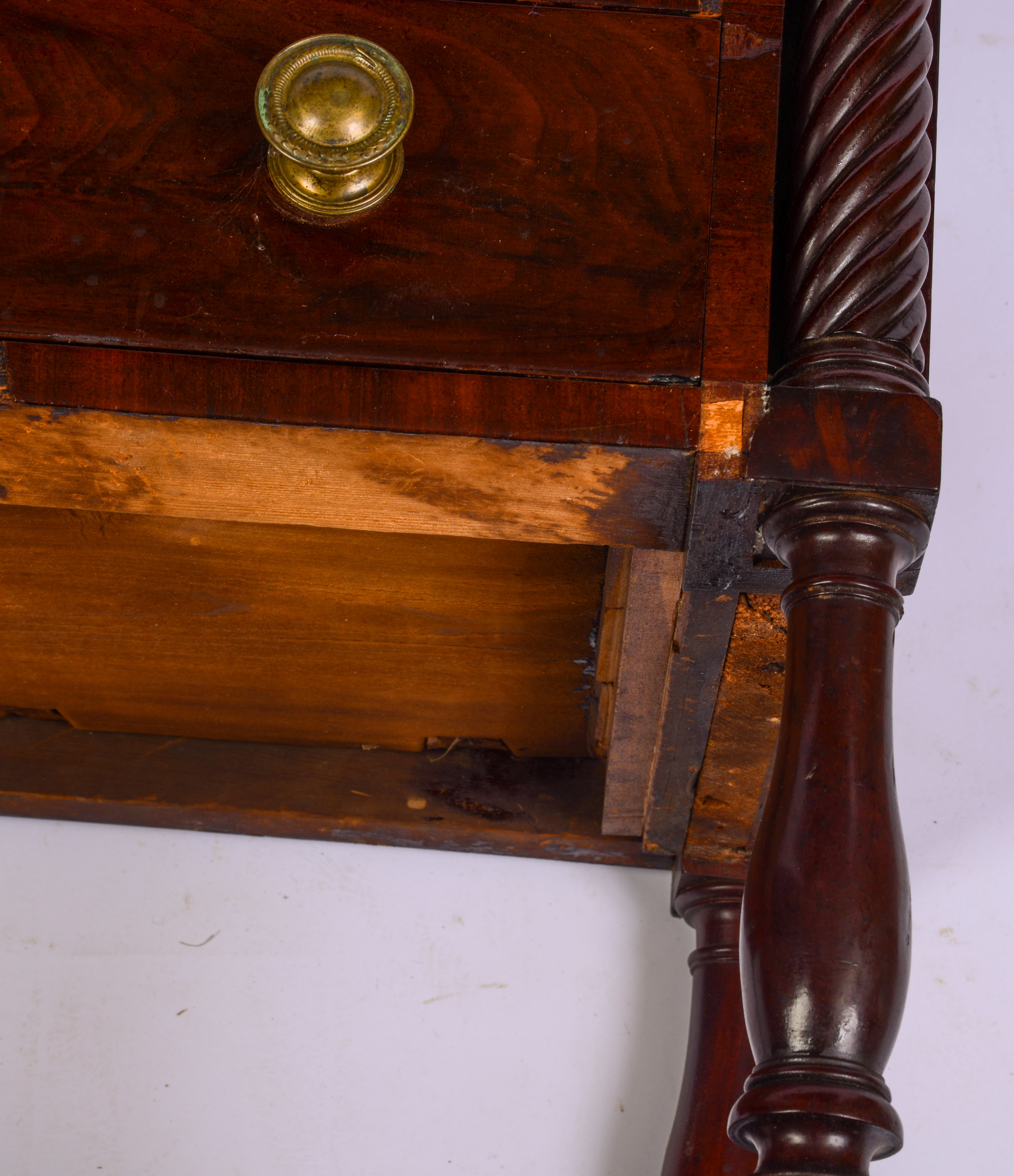 NEW ENGLAND SHERATON TWO DRAWER STAND.