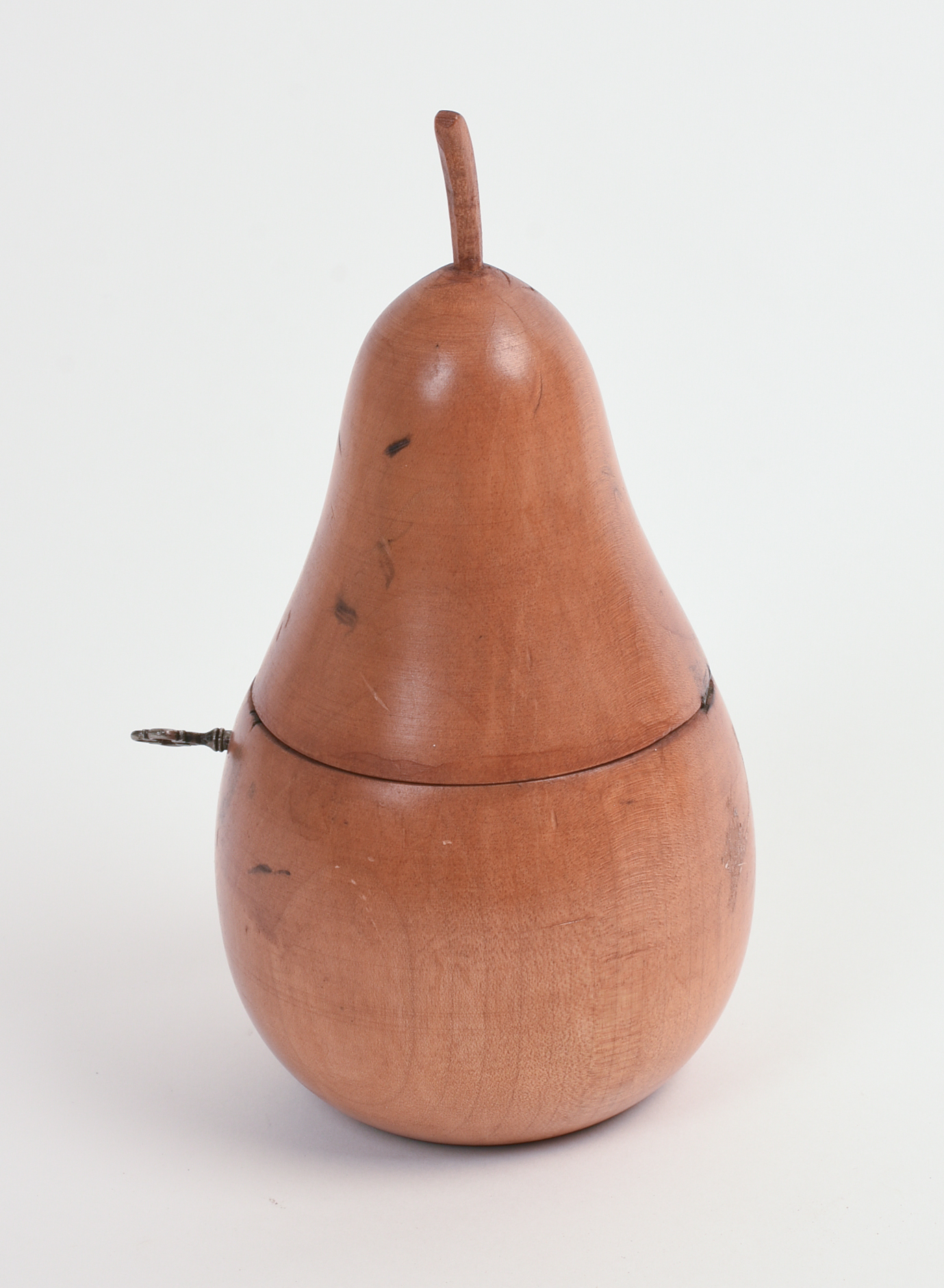 19TH CENTURY PEAR FORM TEA CADDY.