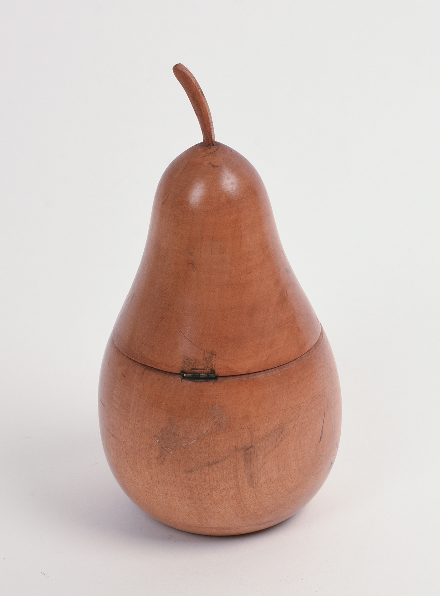19TH CENTURY PEAR FORM TEA CADDY.