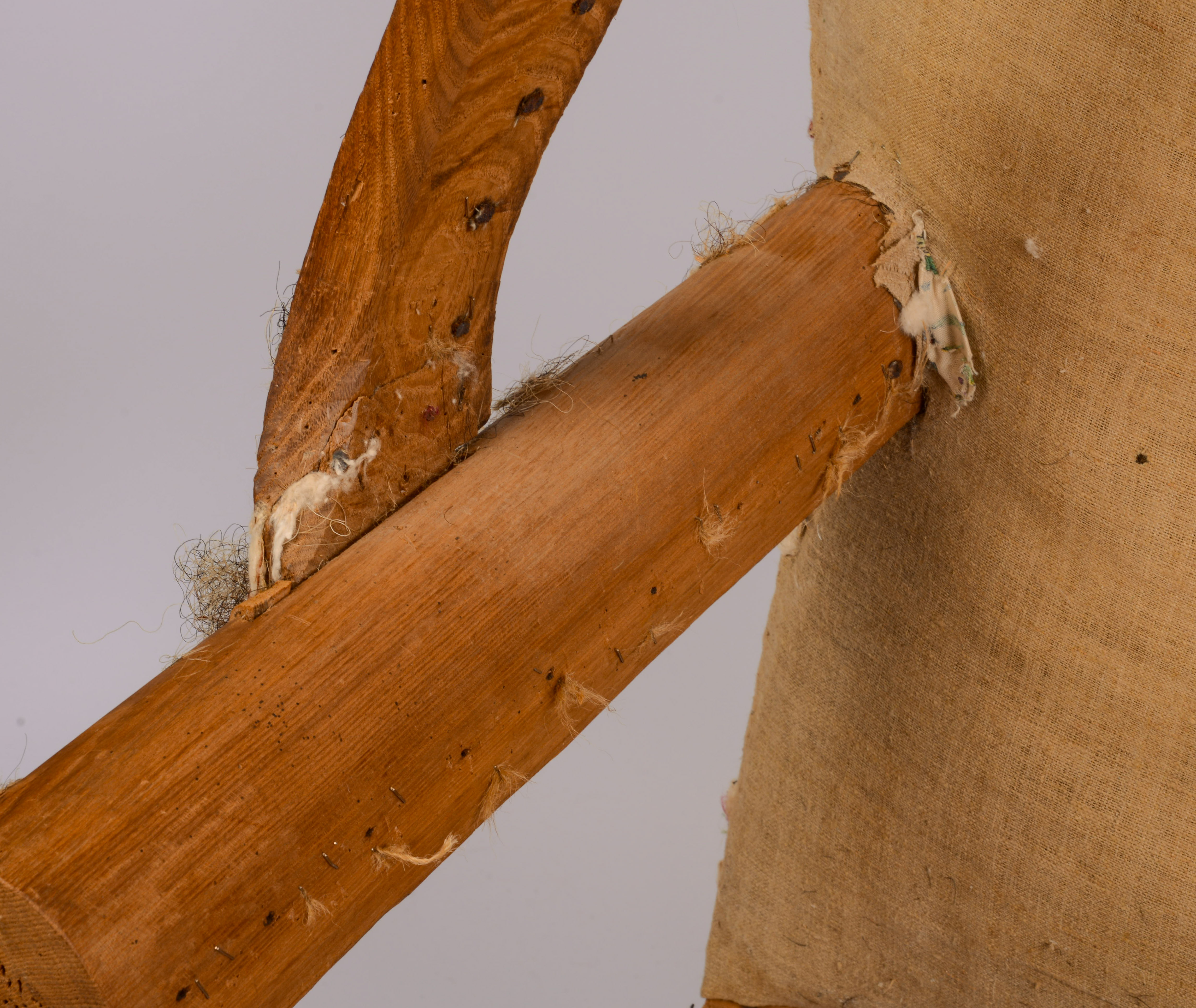 HEPPLEWHITE LOLLING CHAIR FRAME, CIRCA 1800.