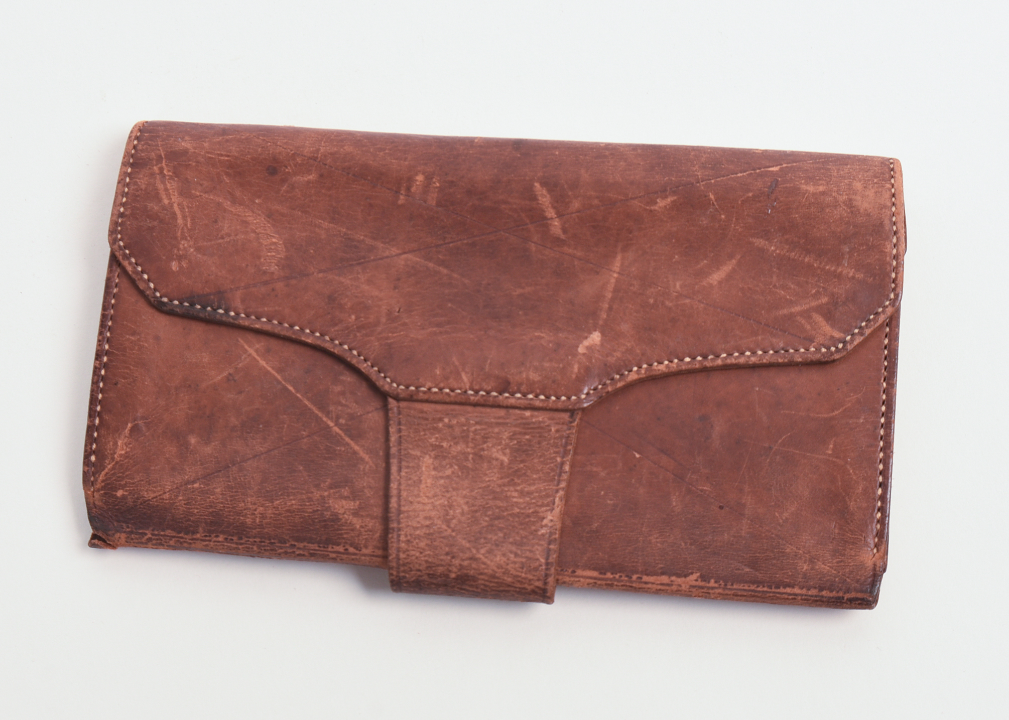 RARE EARLY 19TH CENTURY LEATHER WALLET.