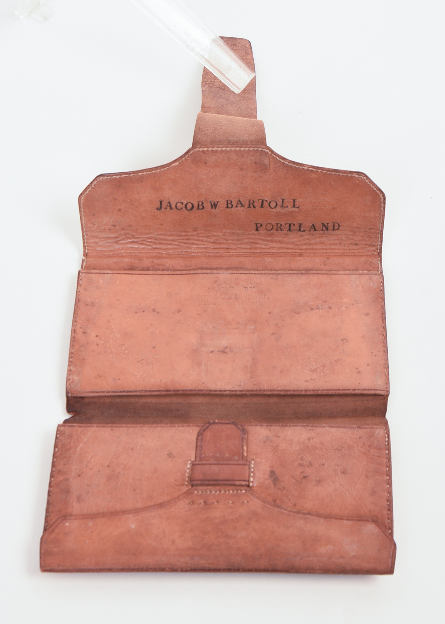 RARE EARLY 19TH CENTURY LEATHER WALLET.