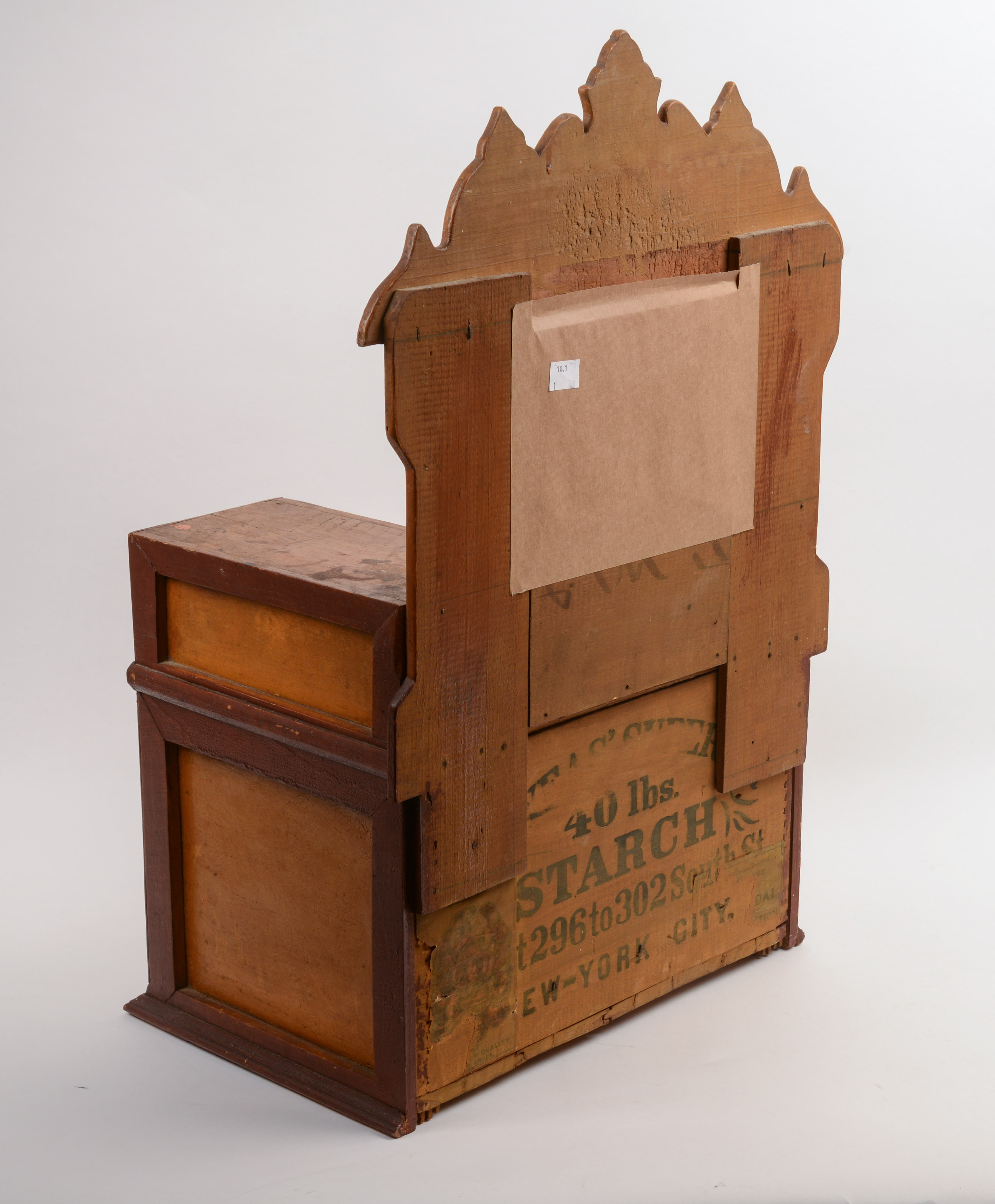 19TH CENTURY AMERICAN FOLK ART MINIATURE CHEST OF DRAWERS.