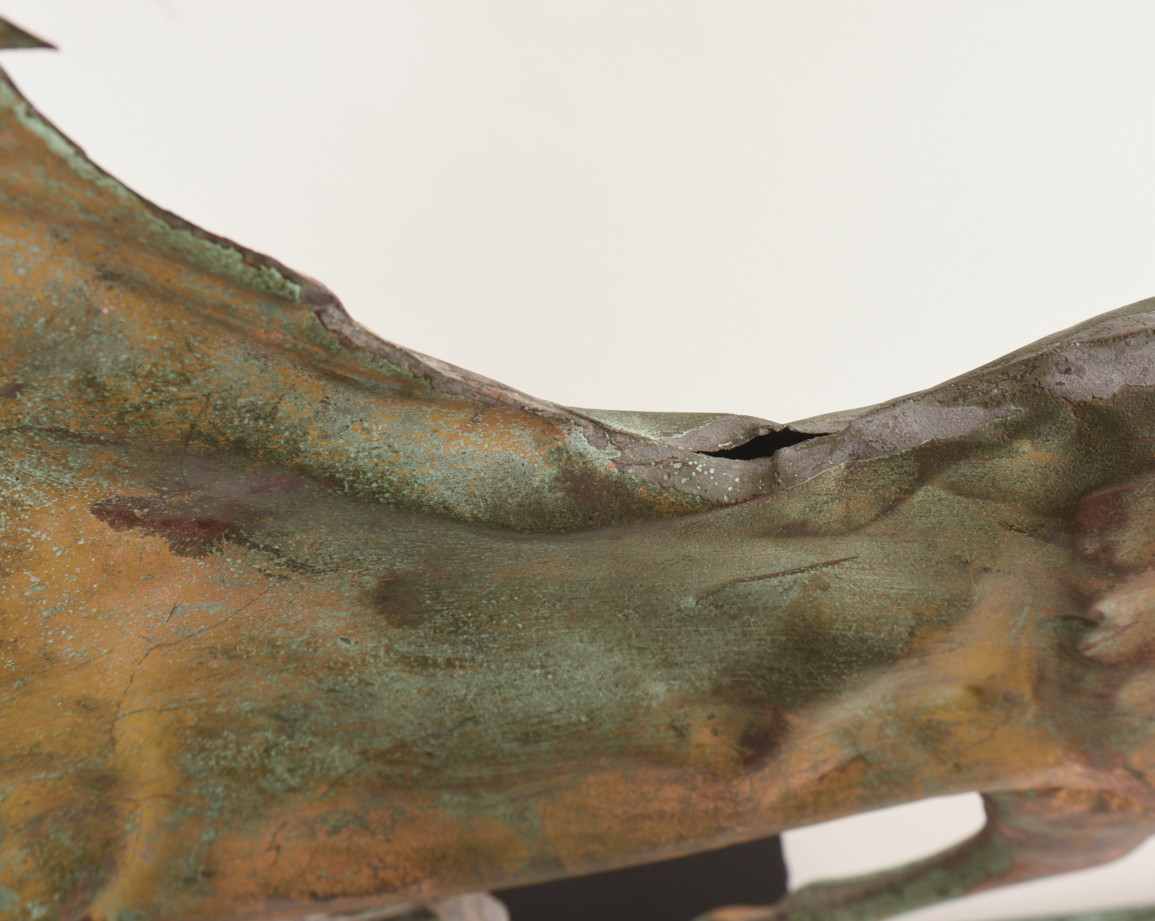 19TH CENTURY COPPER TROTTING HORSE WEATHERVANE.
