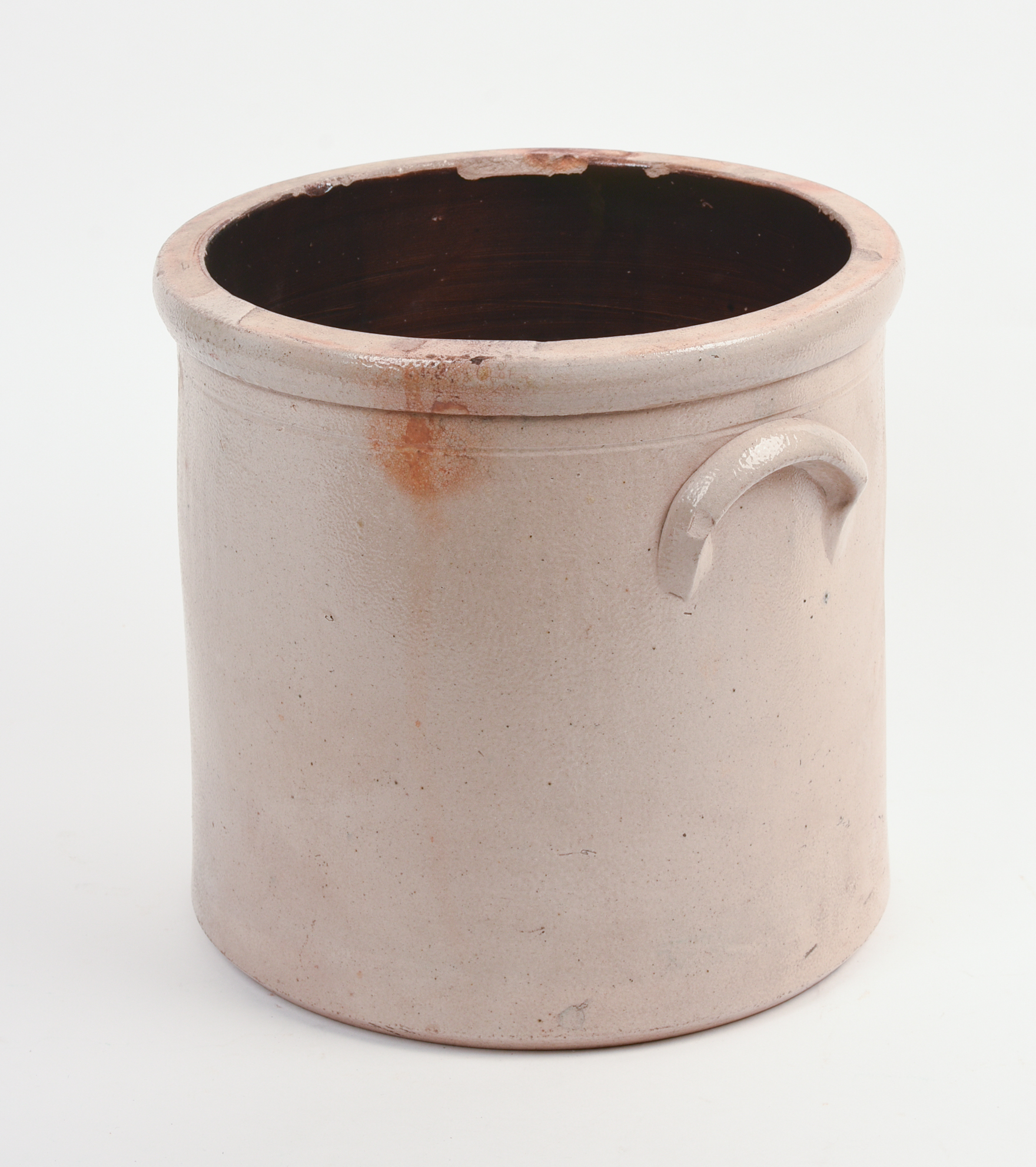 OTTMAN BROS. TWO-GALLON STONEWARE CROCK WITH BIRD DECORATION.