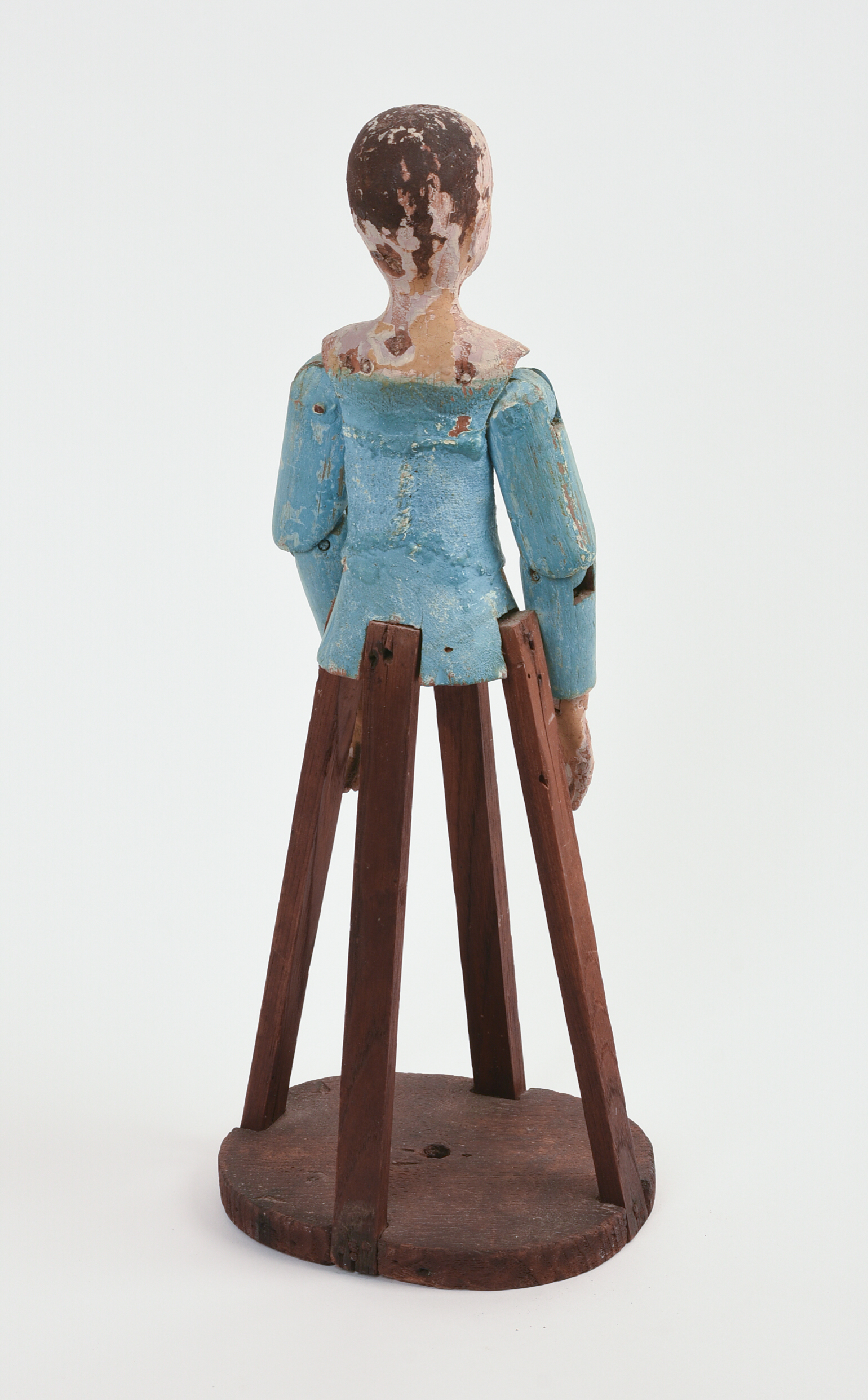 19TH CENTURY CAGE DOLL IN ORIGINAL PAINT.