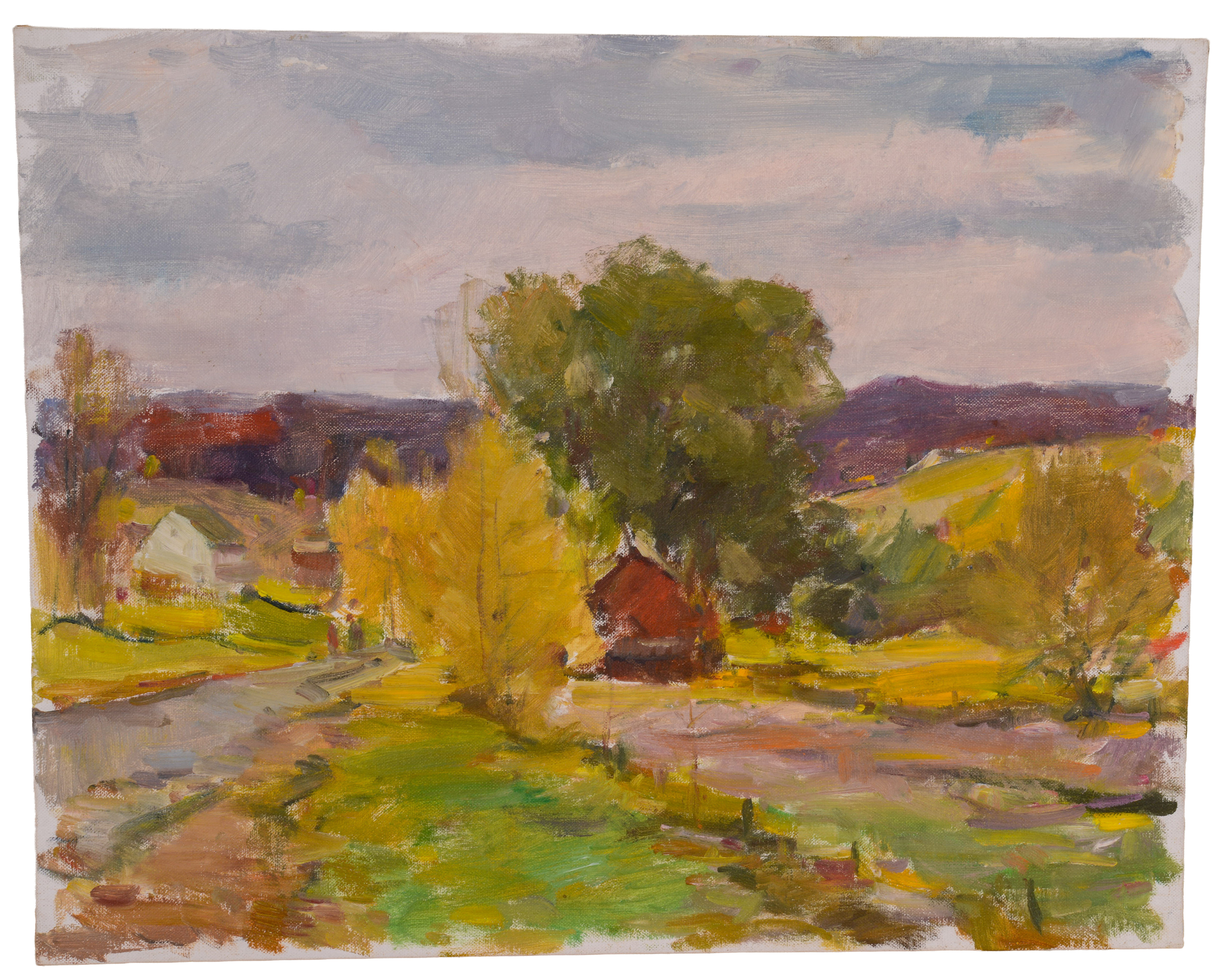 CARL WILLIAM PETERS (1897-1980). AUTUMN FARMHOUSE.