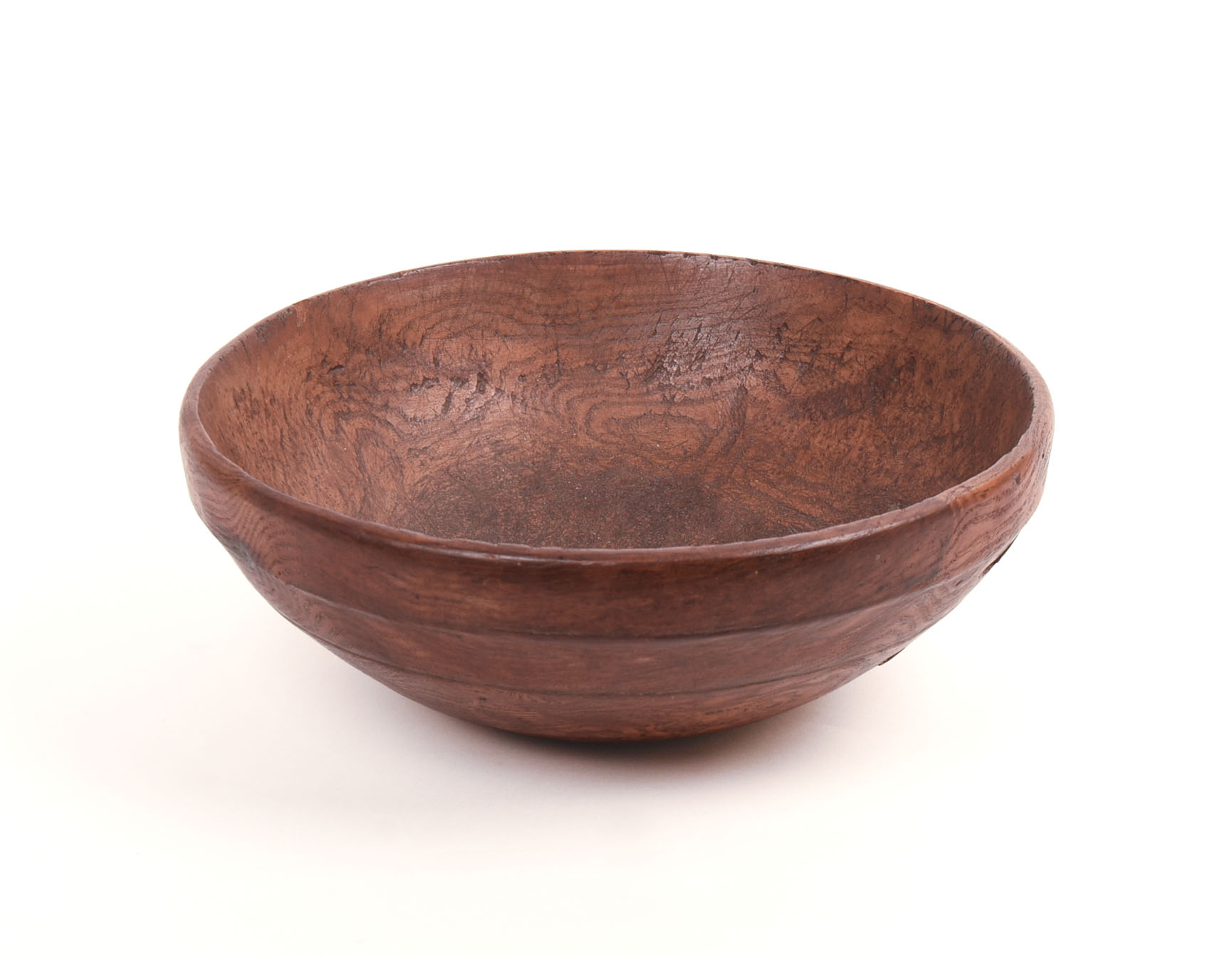 TURNED BURLWOOD BOWL.