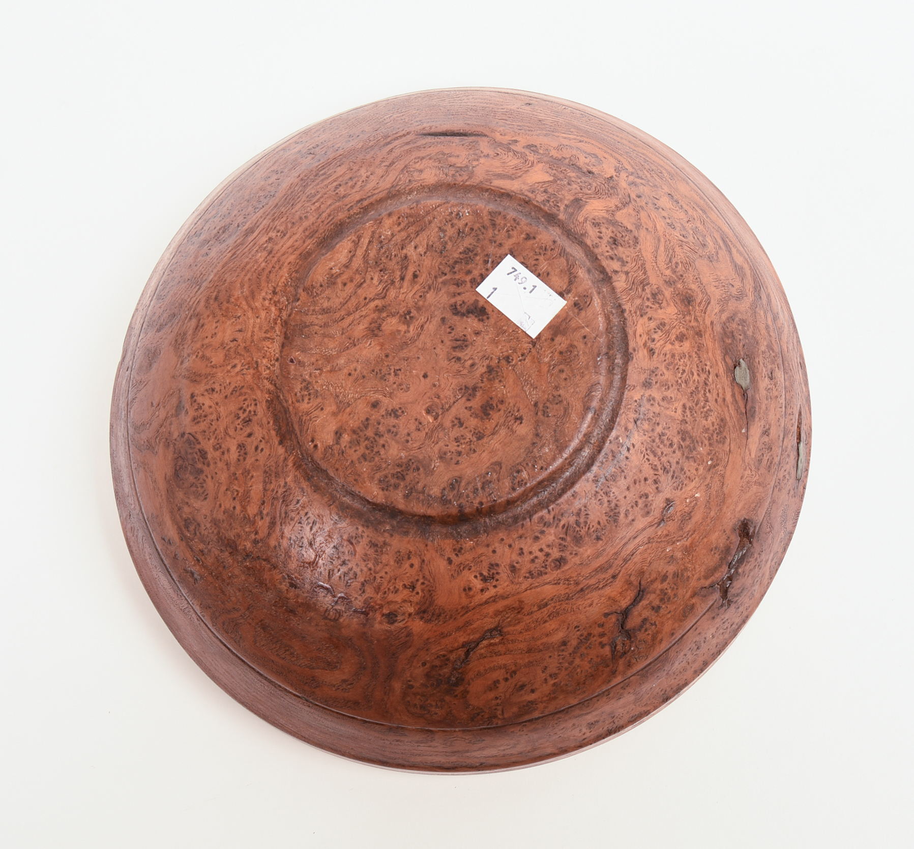 TURNED BURLWOOD BOWL.