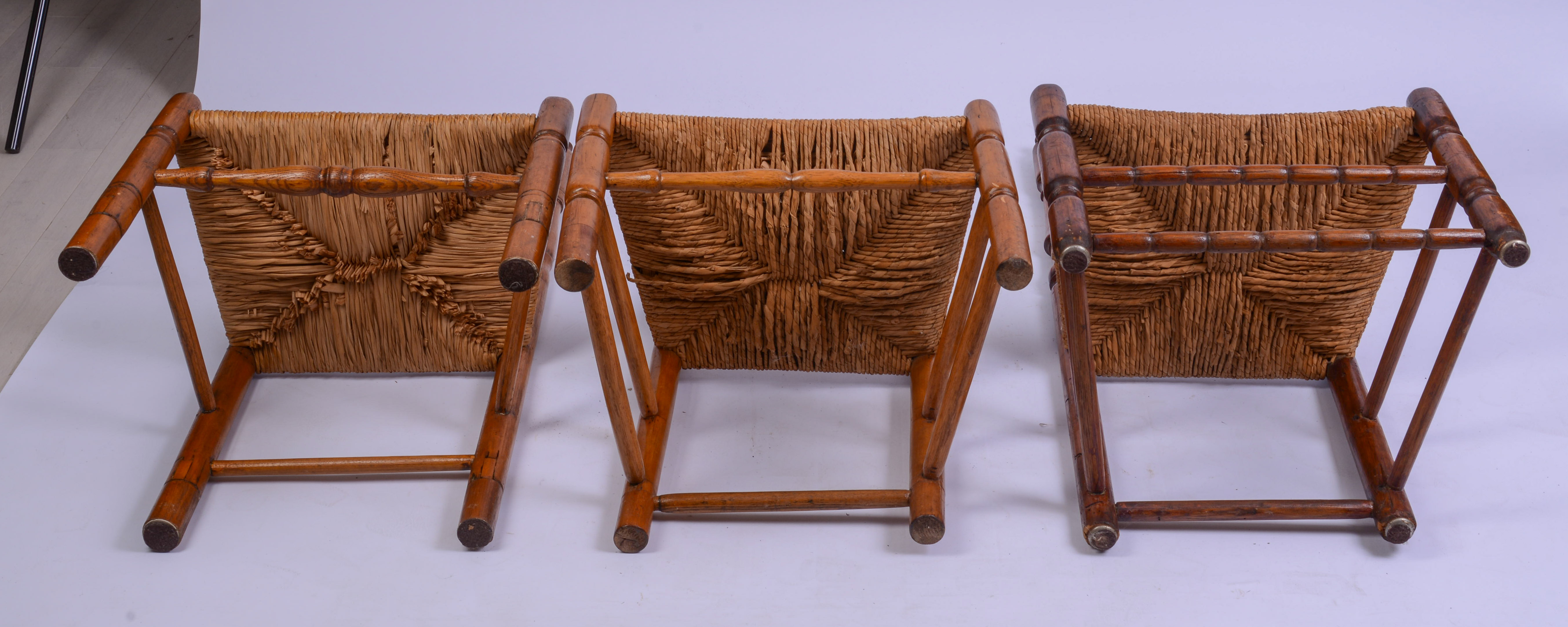 ASSEMBLED SET OF SEVEN SIDE CHAIRS, MILTON OR STRATFORD, CT.