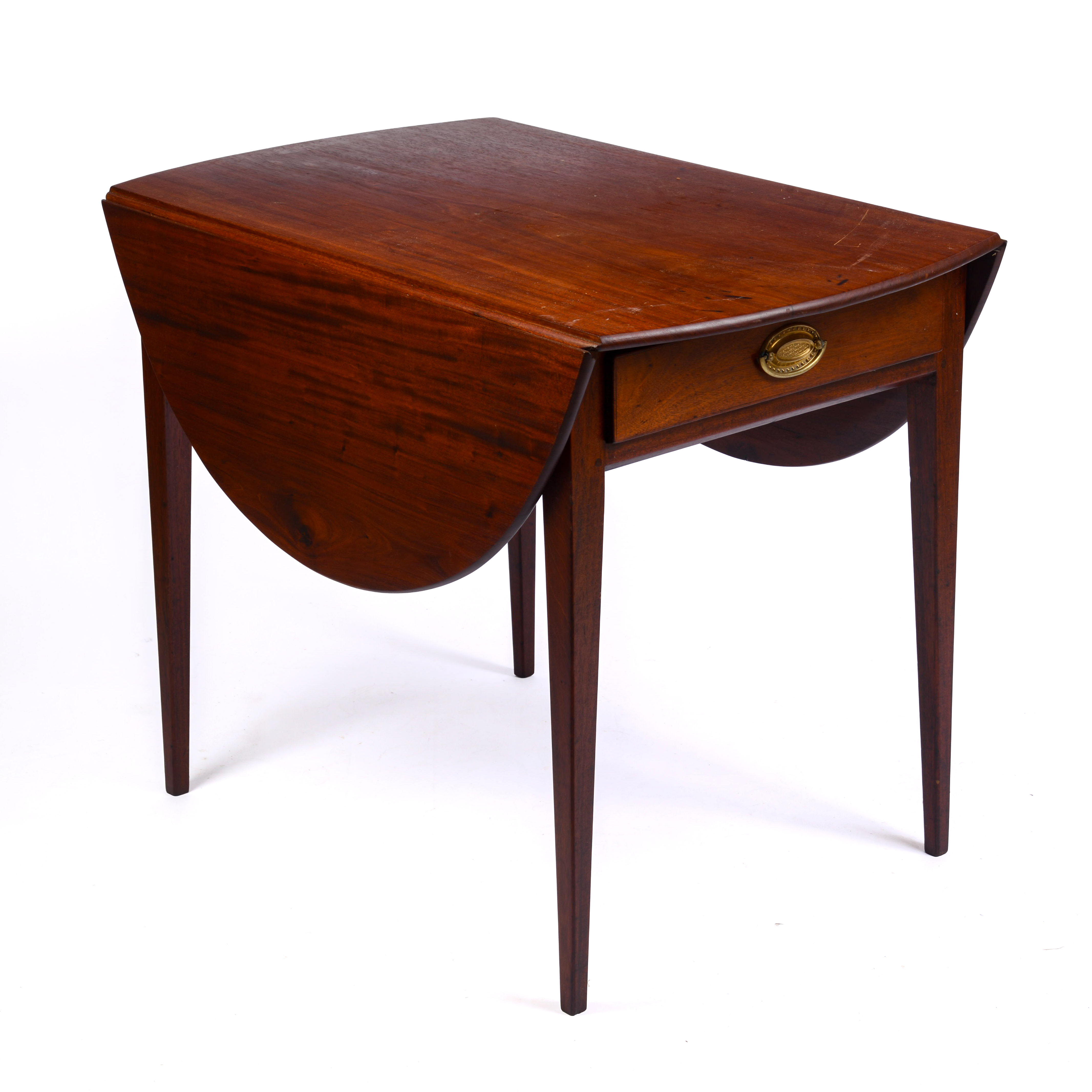 HEPPLEWHITE MAHOGANY PEMBROKE TABLE.
