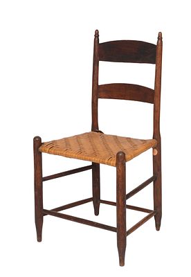 LOUDOUN COUNTY VIRGINIA SIDE CHAIR BY LEWIS NEIL HOUGH. With label. Height 35 inches.