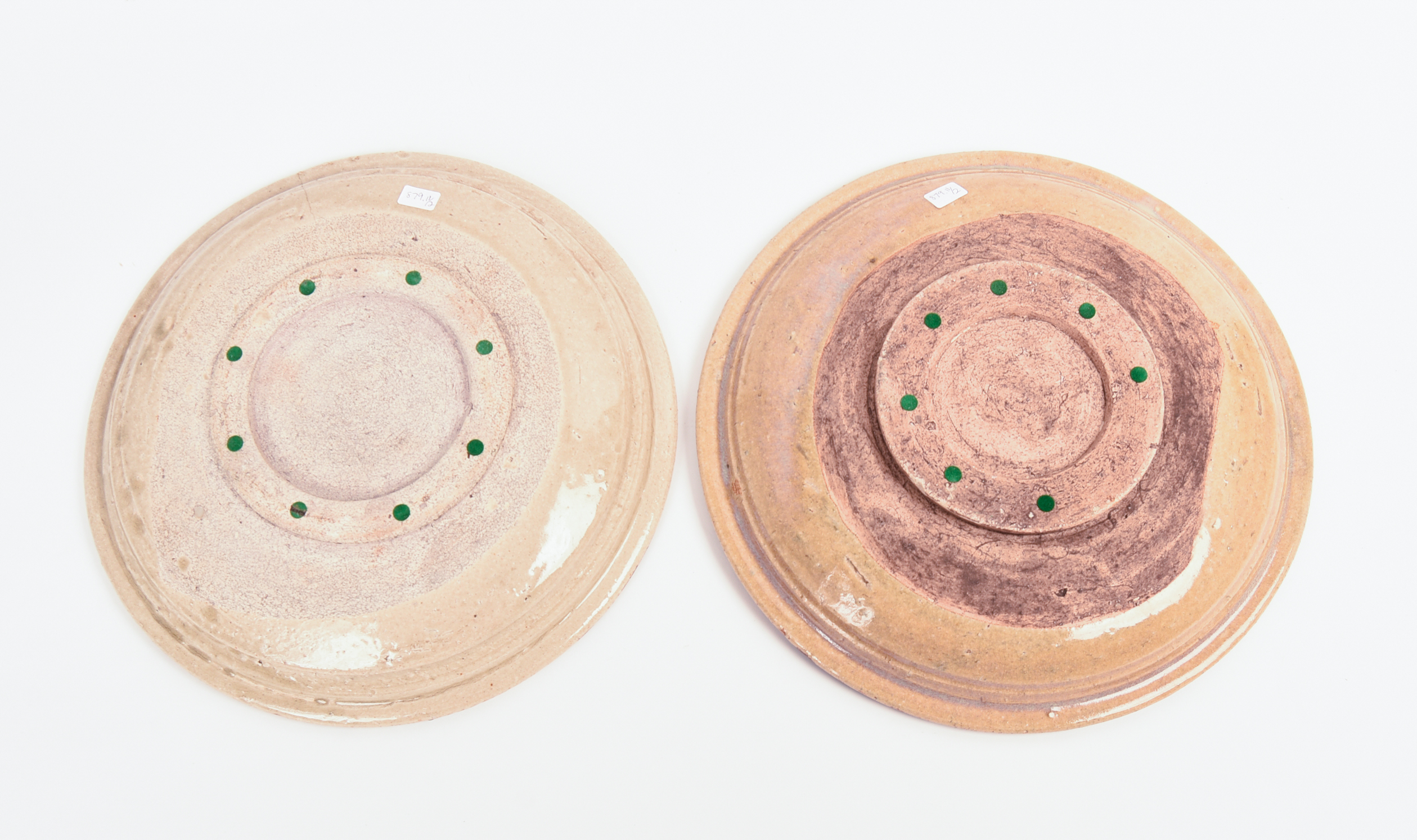 RARE 19TH C. PAIR JAPANESE SATSUMA CHARGERS.