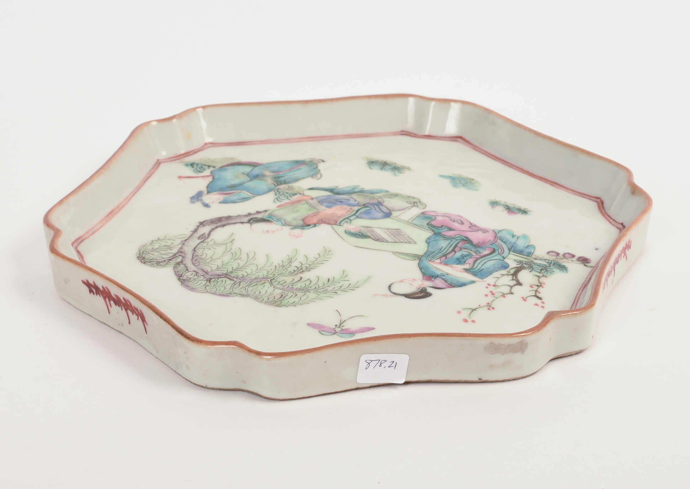 19TH C. CHINESE FAMILLE ROSE TRAY.